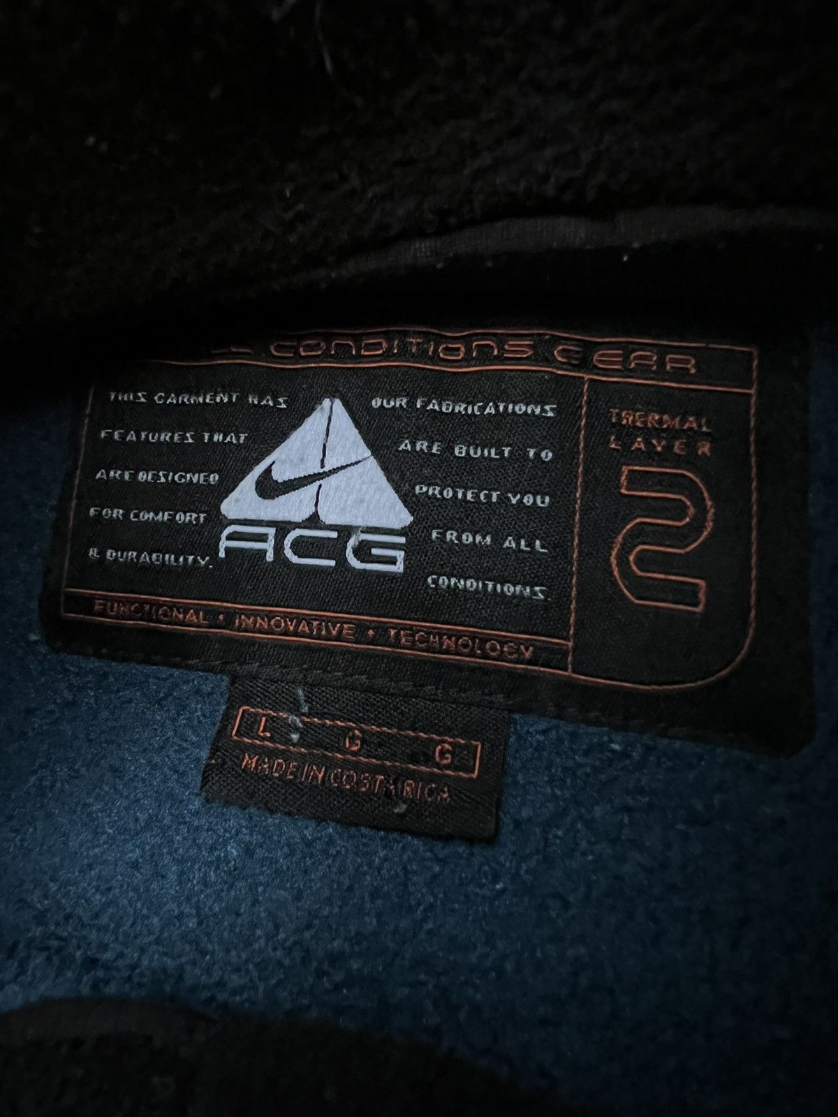 Nike RARE Vintage 90s Nike ACG Fleece Jacket Size US L / EU 52-54 / 3 - 9 Thumbnail