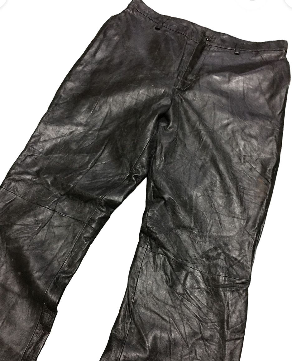 Japanese Brand × Leather × Vintage Gazza Sheep Leather Very comfortable Pant Size US 33 - 3 Thumbnail