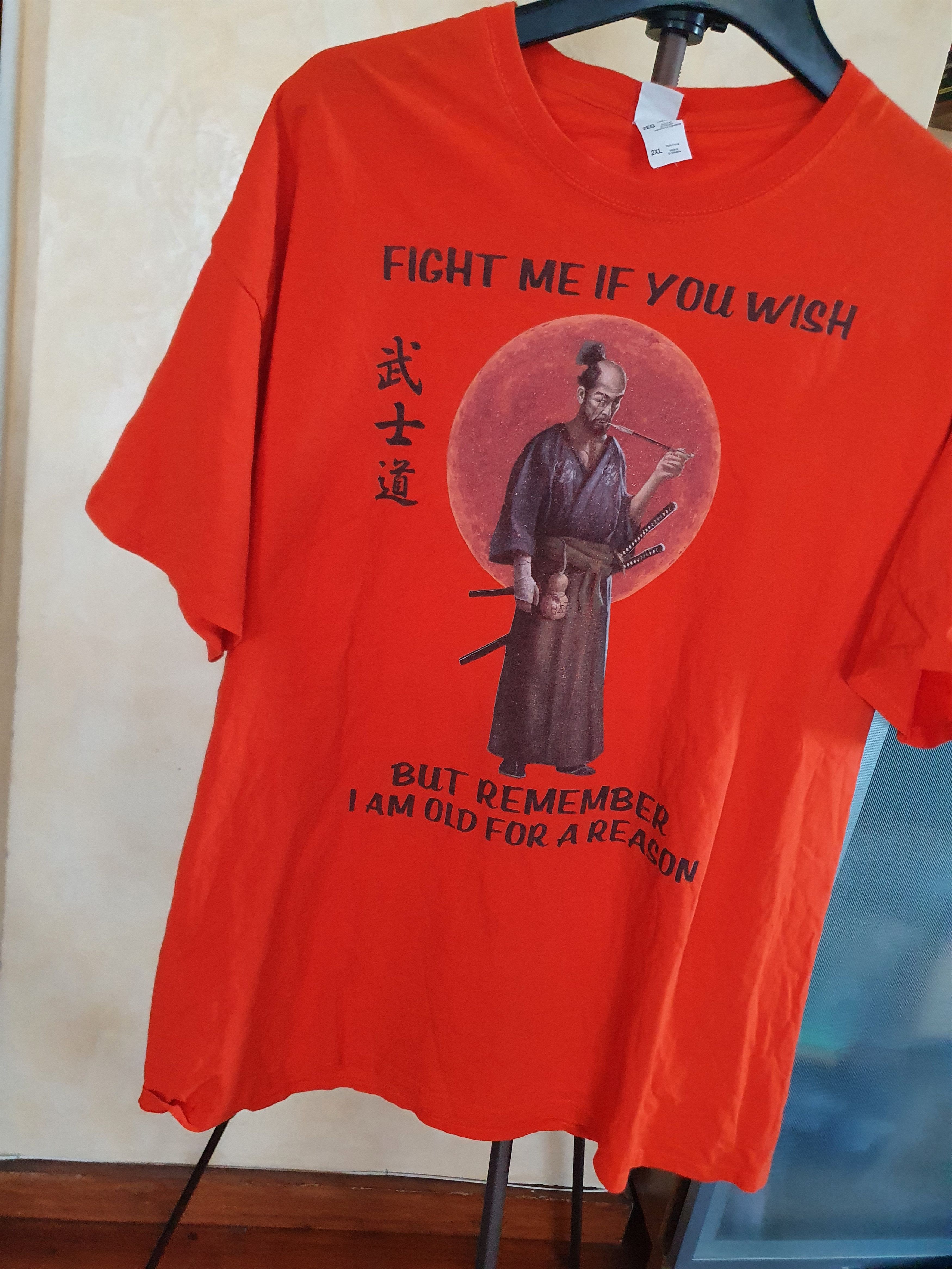 Fruit Of The Loom Fight Me If You Wish.. i am old for a reason tee,sz XXL Size US XXL / EU 58 / 5 - 3 Thumbnail
