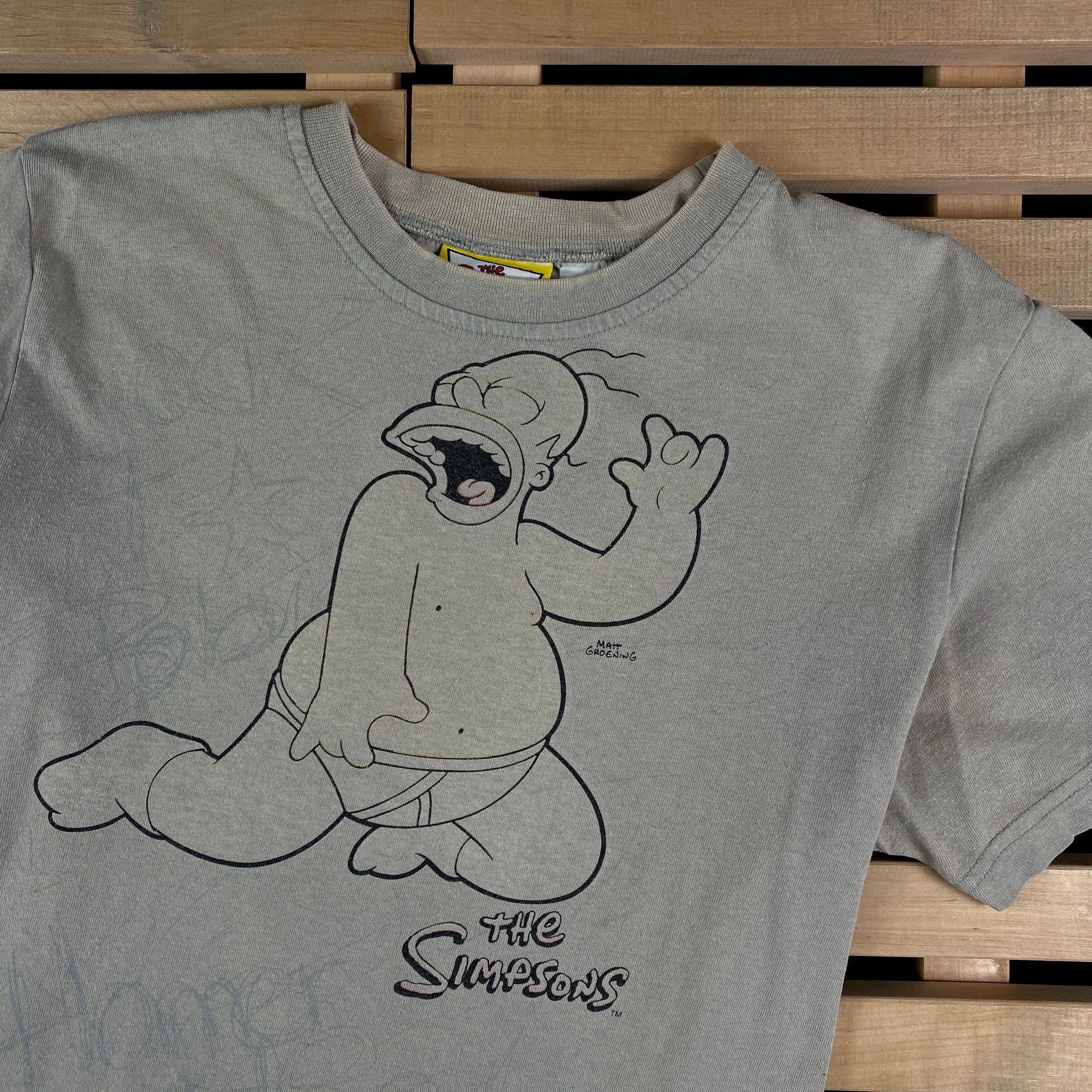 The Simpsons × Vintage Mens Vintage T Shirt The Simpsons Homer Size M Size US M / EU 48-50 / 2 - 2 Thumbnail