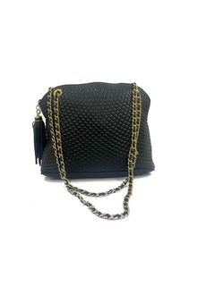 Authentic Bally Vintage Quilted Chain Bag With Charm 