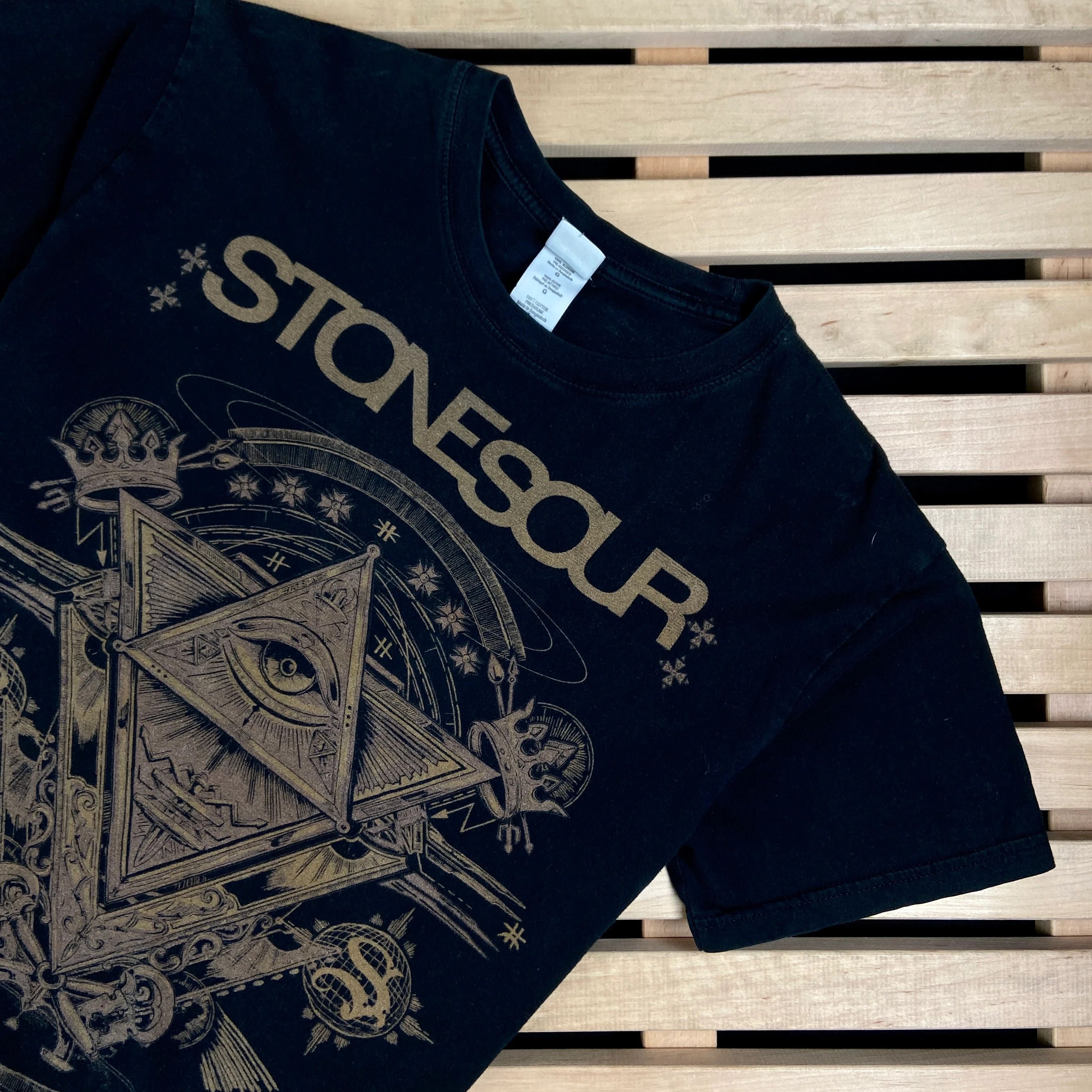 Band Tees × Vintage Mens Vintage T Shirt Stonesour Size L 2012 Size US L / EU 52-54 / 3 - 2 Thumbnail