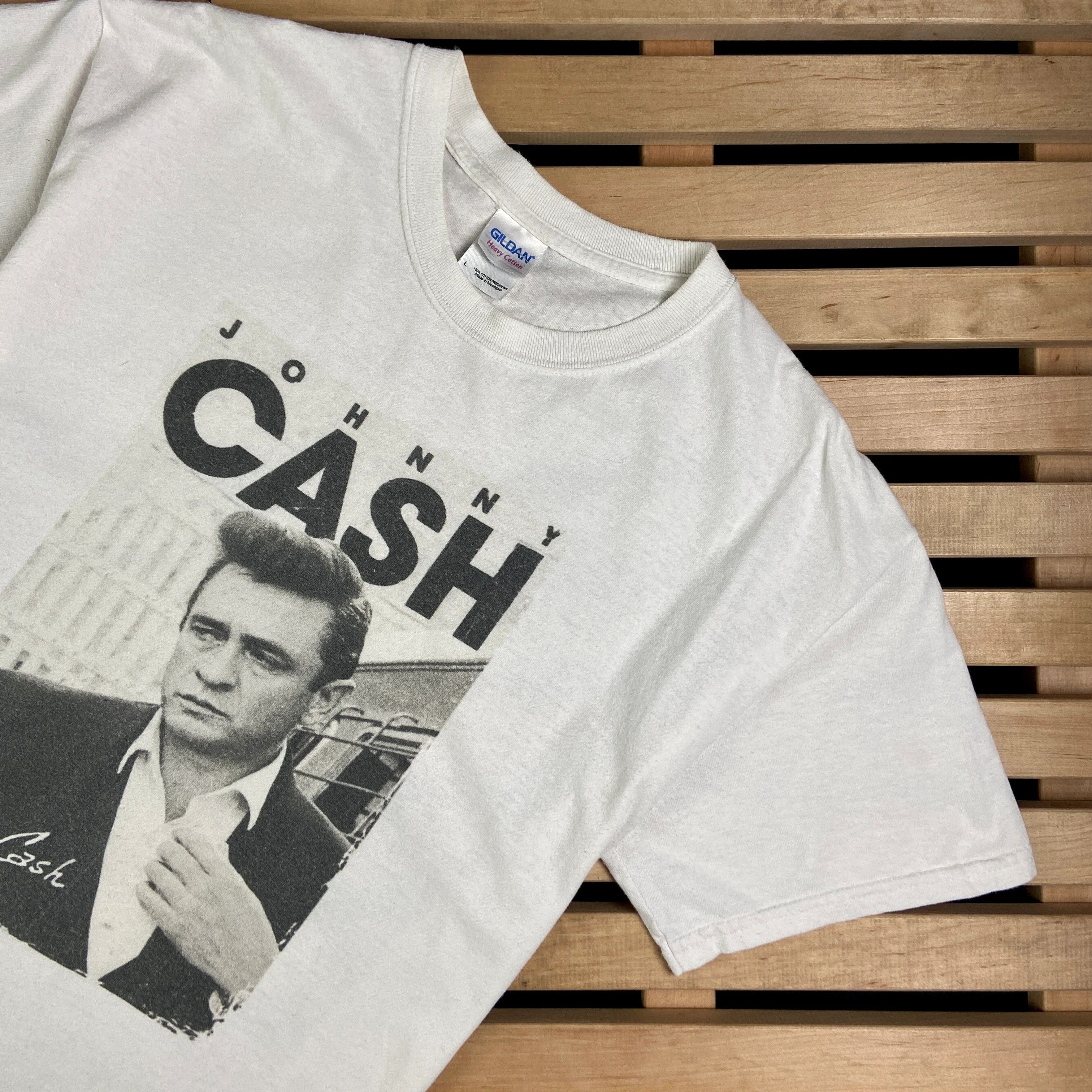 Band Tees × Vintage Mens Vintage T Shirt Johnny Cash Size L Size US L / EU 52-54 / 3 - 2 Thumbnail