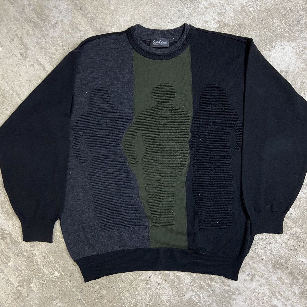 Carlo Colucci 1980s CARLO COLUCCI ARCHIVE RARE KNITTED SWEATER - № 1043 Size US XL / EU 56 / 4 - 2 Thumbnail