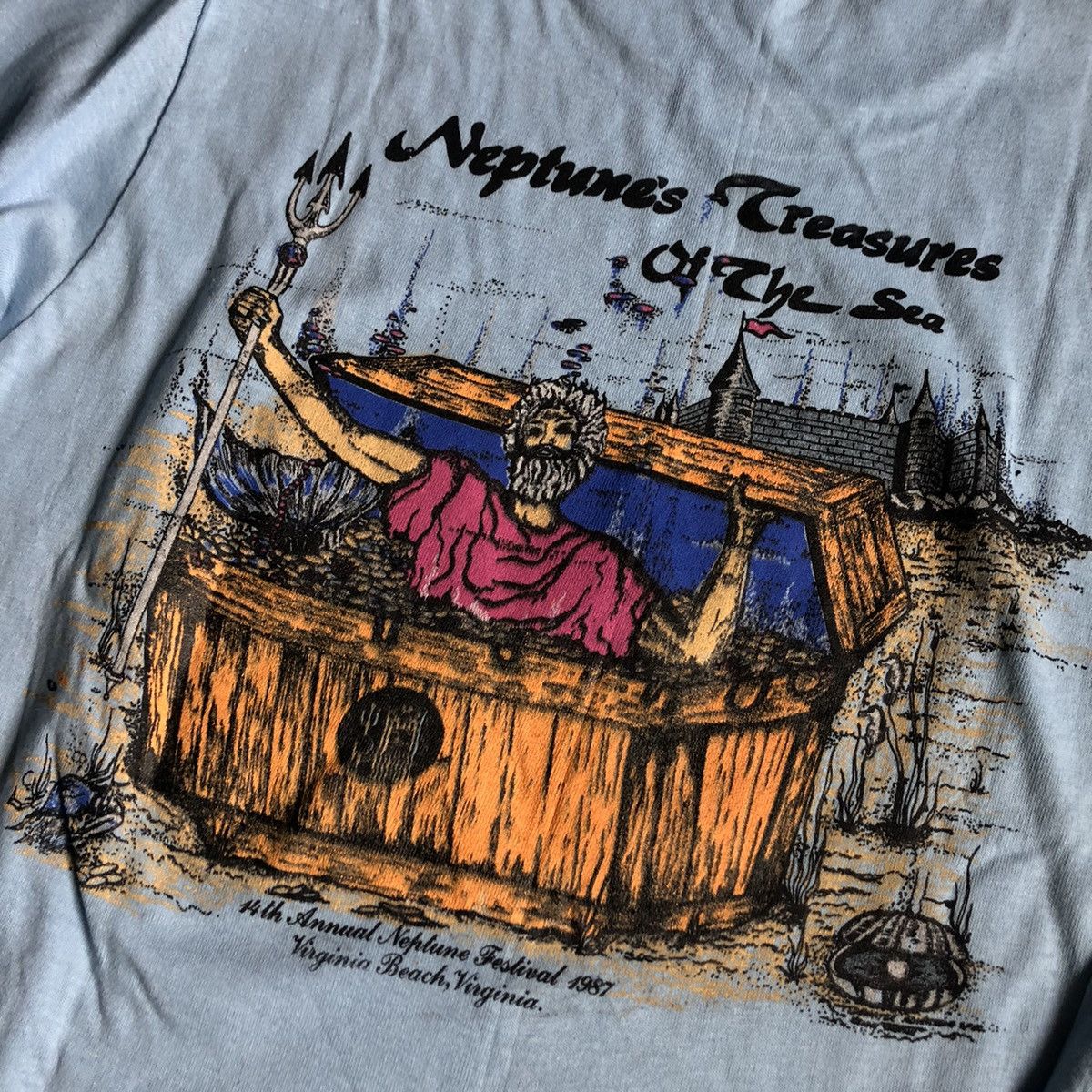Vintage Vintage 1987 Virginia Beach Neptune Festival Logo Longsleeve Size US M / EU 48-50 / 2 - 4 Thumbnail