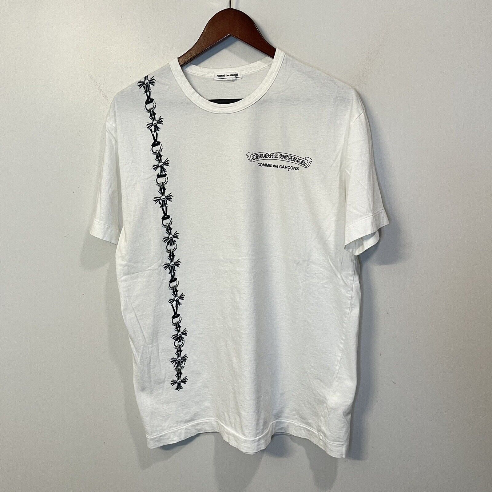 Comme des Garçons Chrome Hearts Chain Print T-Shirt L