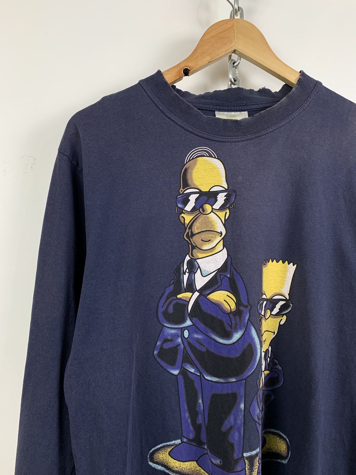 Cartoon Network Vintage Simpsons Homer And Bart Agent FBI Long Sleeve Shirt Size US M / EU 48-50 / 2 - 4 Thumbnail