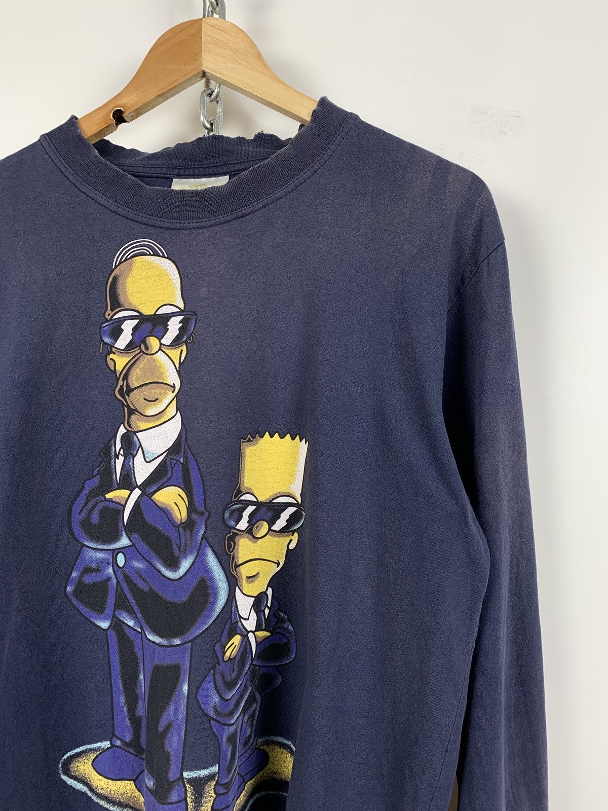 Cartoon Network Vintage Simpsons Homer And Bart Agent FBI Long Sleeve Shirt Size US M / EU 48-50 / 2 - 3 Thumbnail