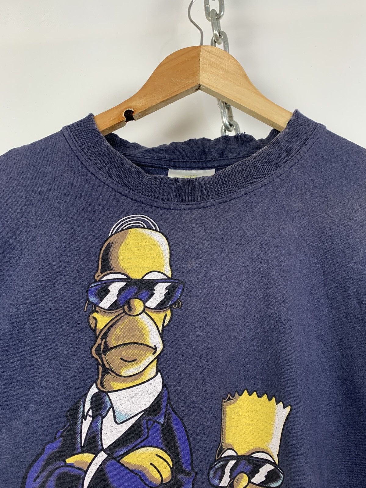 Cartoon Network Vintage Simpsons Homer And Bart Agent FBI Long Sleeve Shirt Size US M / EU 48-50 / 2 - 10 Thumbnail