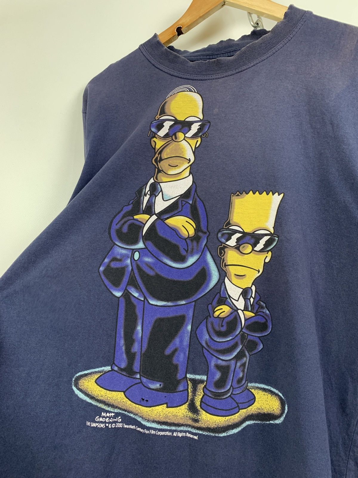 Cartoon Network Vintage Simpsons Homer And Bart Agent FBI Long Sleeve Shirt Size US M / EU 48-50 / 2 - 6 Thumbnail