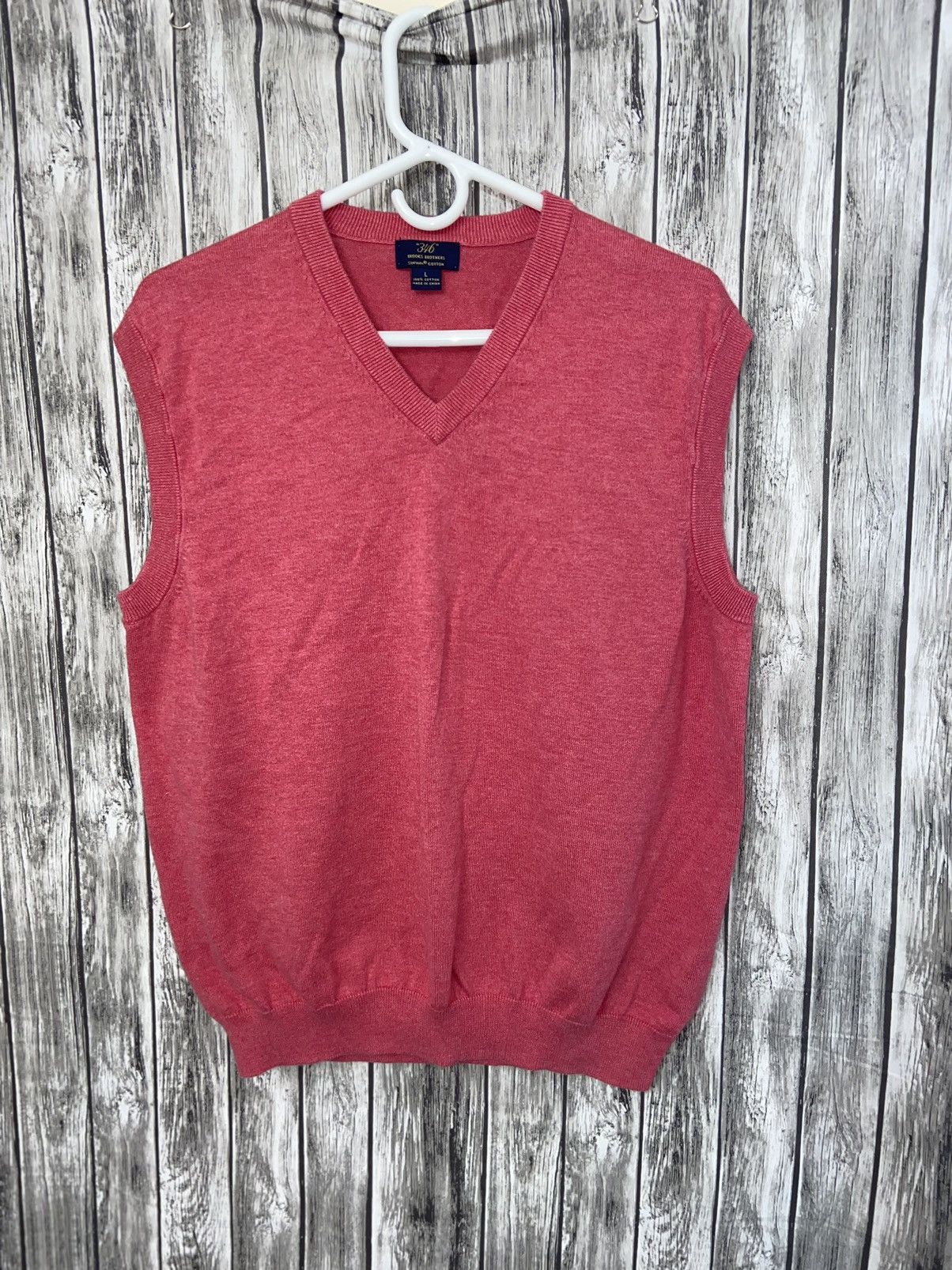 Brooks Brothers VTG 90s Brooks Brothers Red Supima Cotton Pullover Vest Sz L Size US L / EU 52-54 / 3 - 2 Thumbnail
