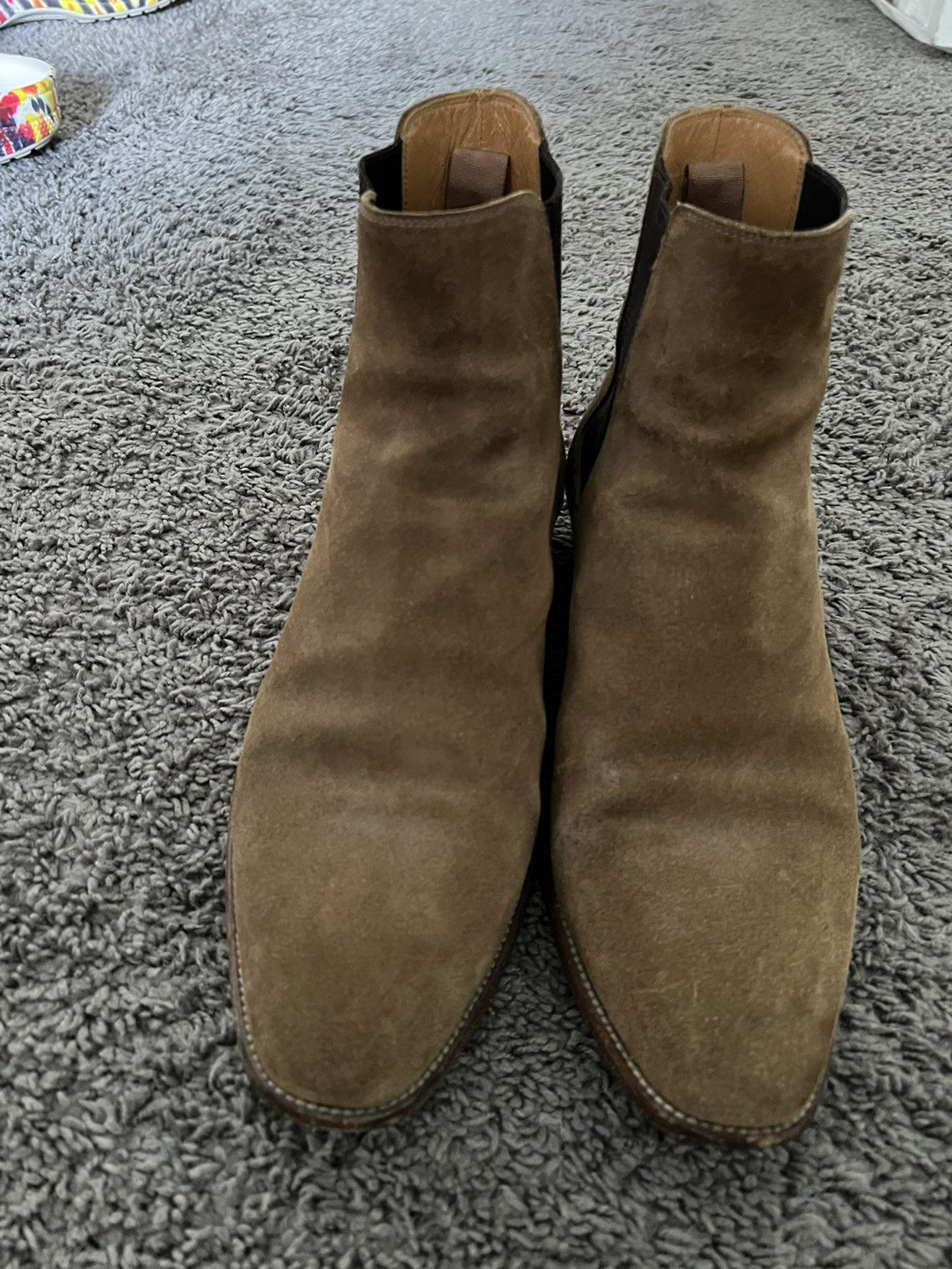 image of Saint Laurent Paris Saint Laurent Wyatt Chelsea Boots in Brown, Men's (Size 11)