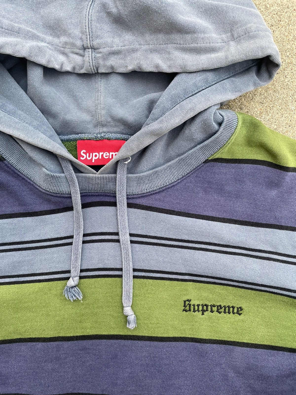 Supreme Supreme Striped Hoodie Size US M / EU 48-50 / 2 - 4 Thumbnail