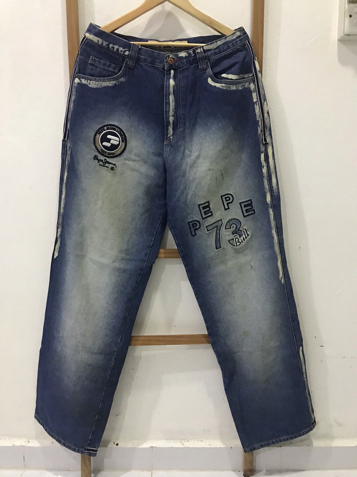 Pepe Jeans Selvedge Sideline Distressed Logo Patch