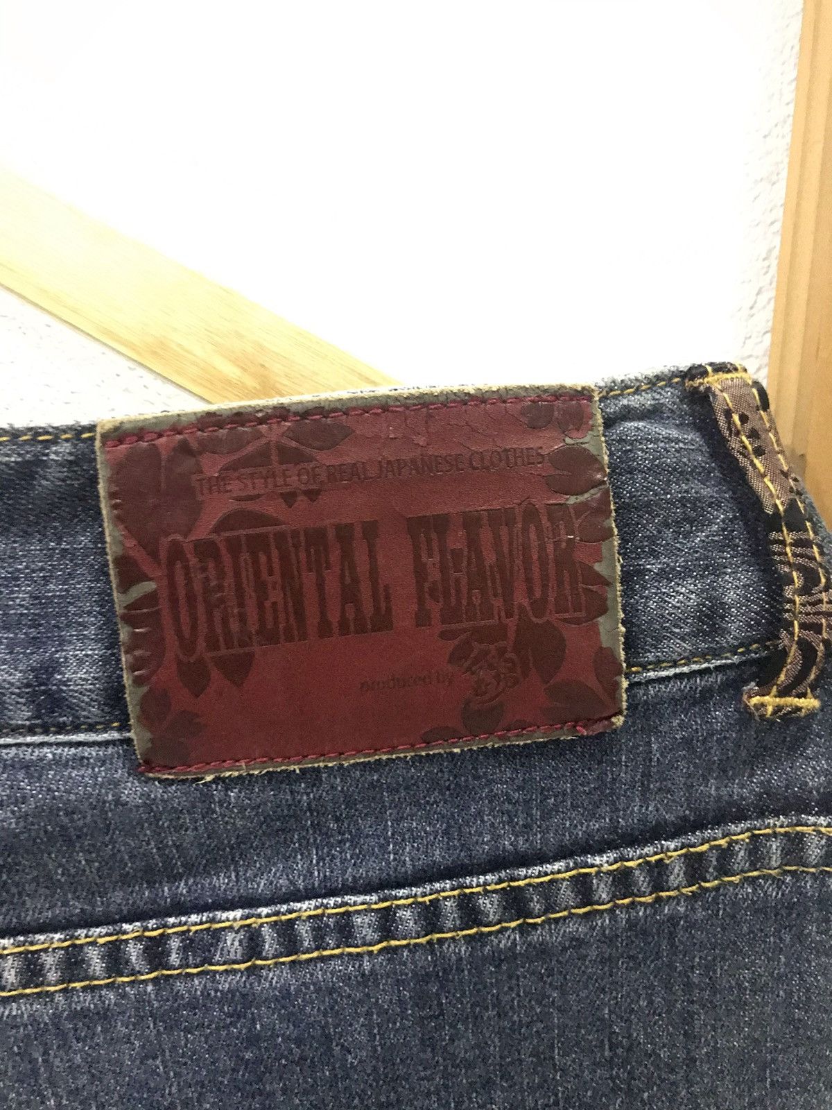 Japanese Brand Oriental Flavor Sakura Embroidery Denim Size US 34 / EU 50 - 8 Thumbnail
