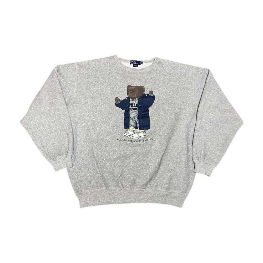 image of Vintage Polo Ralph Laurent Grandpa Bear Sweatshirt Large, Men's (Size XL)