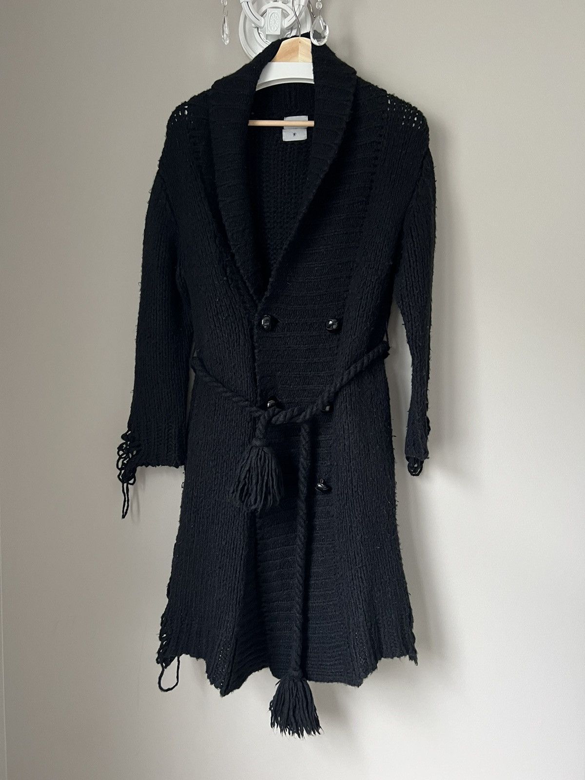 Number (N)ine Distressed Grunge Robe Cardigan | Grailed