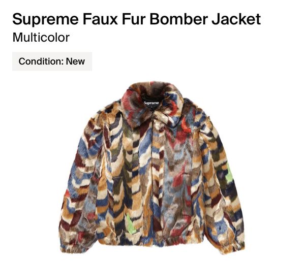 Supreme SUPREME FAUX FUR BOMBER JACKET | Grailed