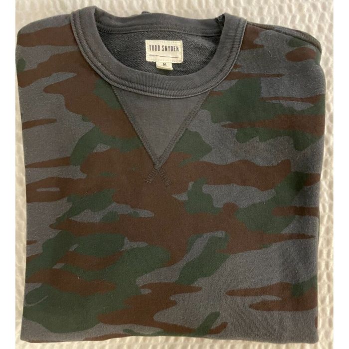 Todd Snyder Camo Sweat Shirt $168 | Grailed