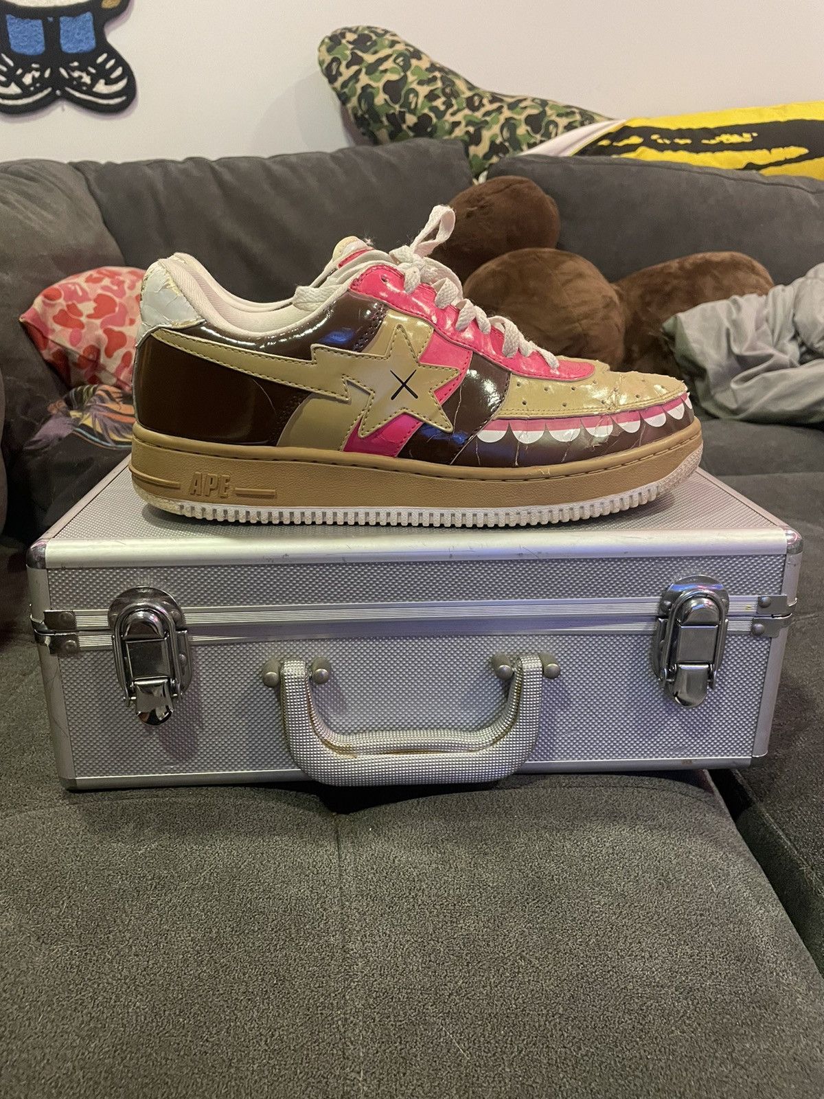 Bape Kaws Kaws Pink Mocha Bapestas Grailed