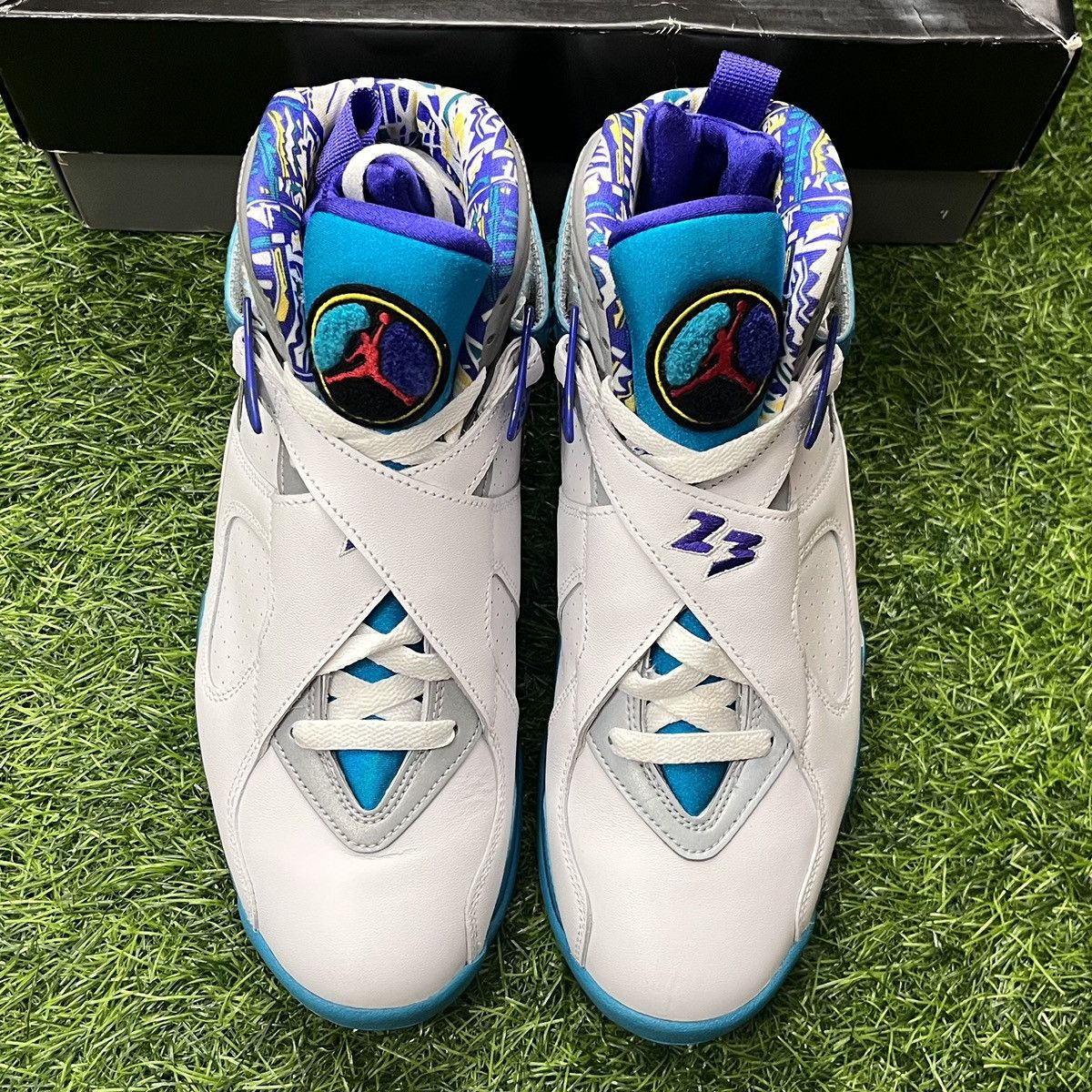 Jordan Brand Air Jordan 8 Retro White Aqua Size US 10 / IT 40 - 3 Thumbnail