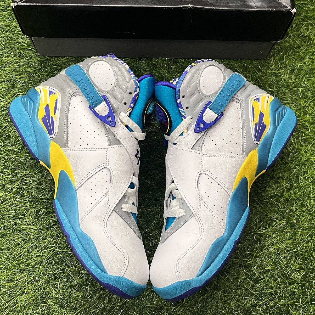 Jordan Brand Air Jordan 8 Retro White Aqua Size US 10 / IT 40 - 2 Thumbnail
