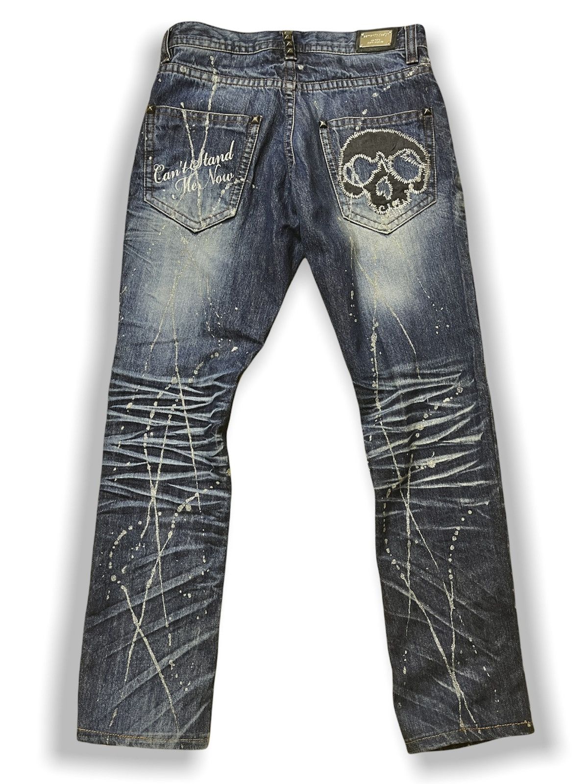 If Six Was Nine × Le Grande Bleu (L.G.B.) × semanticdesign Seditionaries Semantic Design Flare Bleach Skulls Size US 30 / EU 46 - 15 Thumbnail