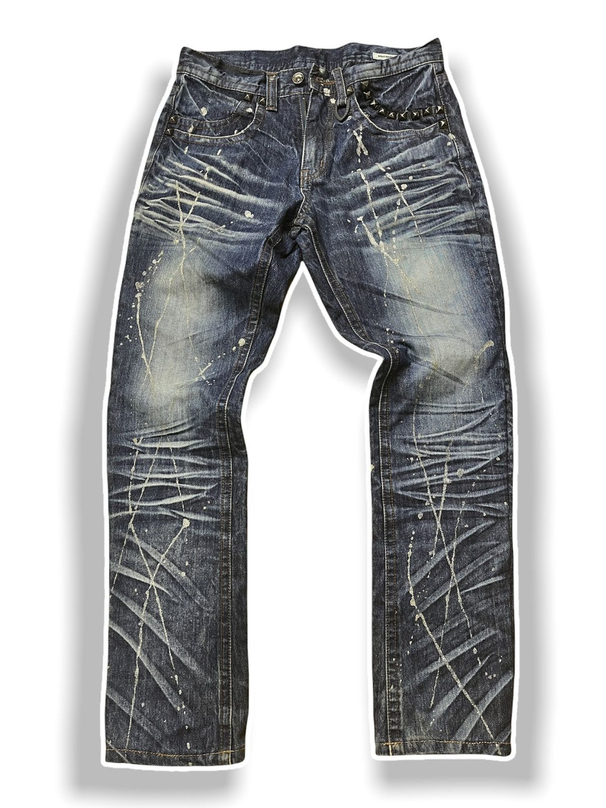 If Six Was Nine × Le Grande Bleu (L.G.B.) × semanticdesign Seditionaries Semantic Design Flare Bleach Skulls Size US 30 / EU 46 - 14 Thumbnail