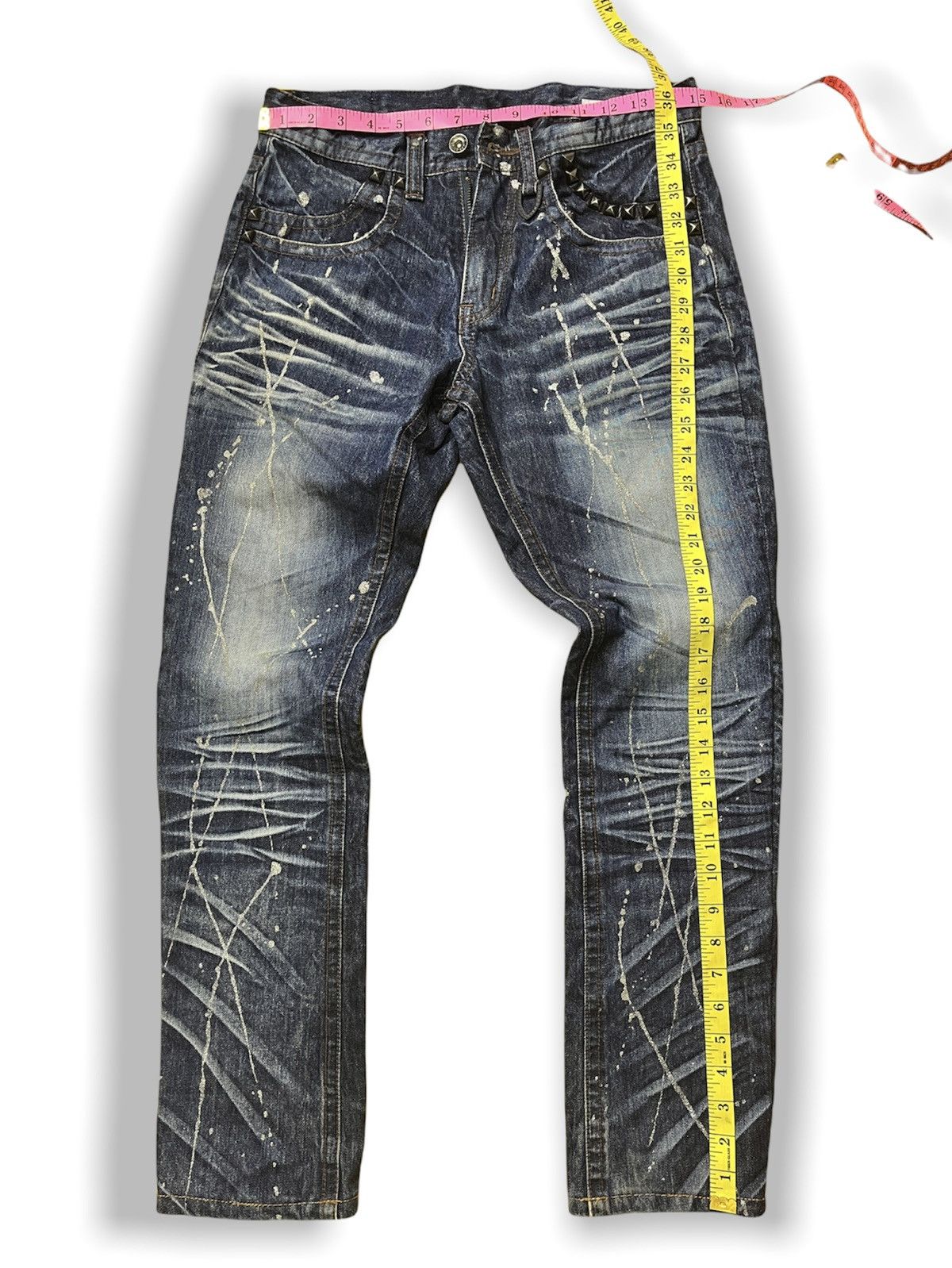 If Six Was Nine × Le Grande Bleu (L.G.B.) × semanticdesign Seditionaries Semantic Design Flare Bleach Skulls Size US 30 / EU 46 - 6 Thumbnail
