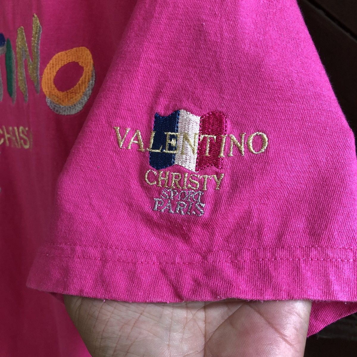 Valentino × Vintage Vintage Valentino Christy Multicolour Embrodery Tee Size US L / EU 52-54 / 3 - 2 Thumbnail