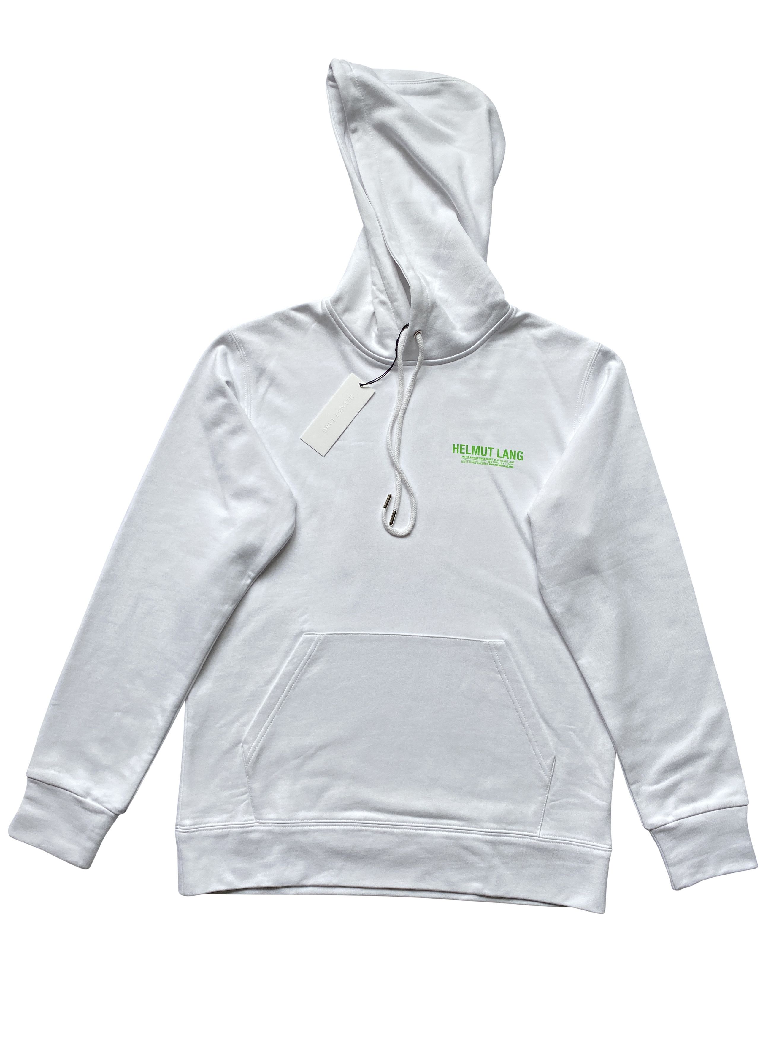 Helmut Lang ⚡️QUICK SALE⚡️ Helmut Lang Green Logo White Hoodie Size US S / EU 44-46 / 1 - 1 Thumbnail