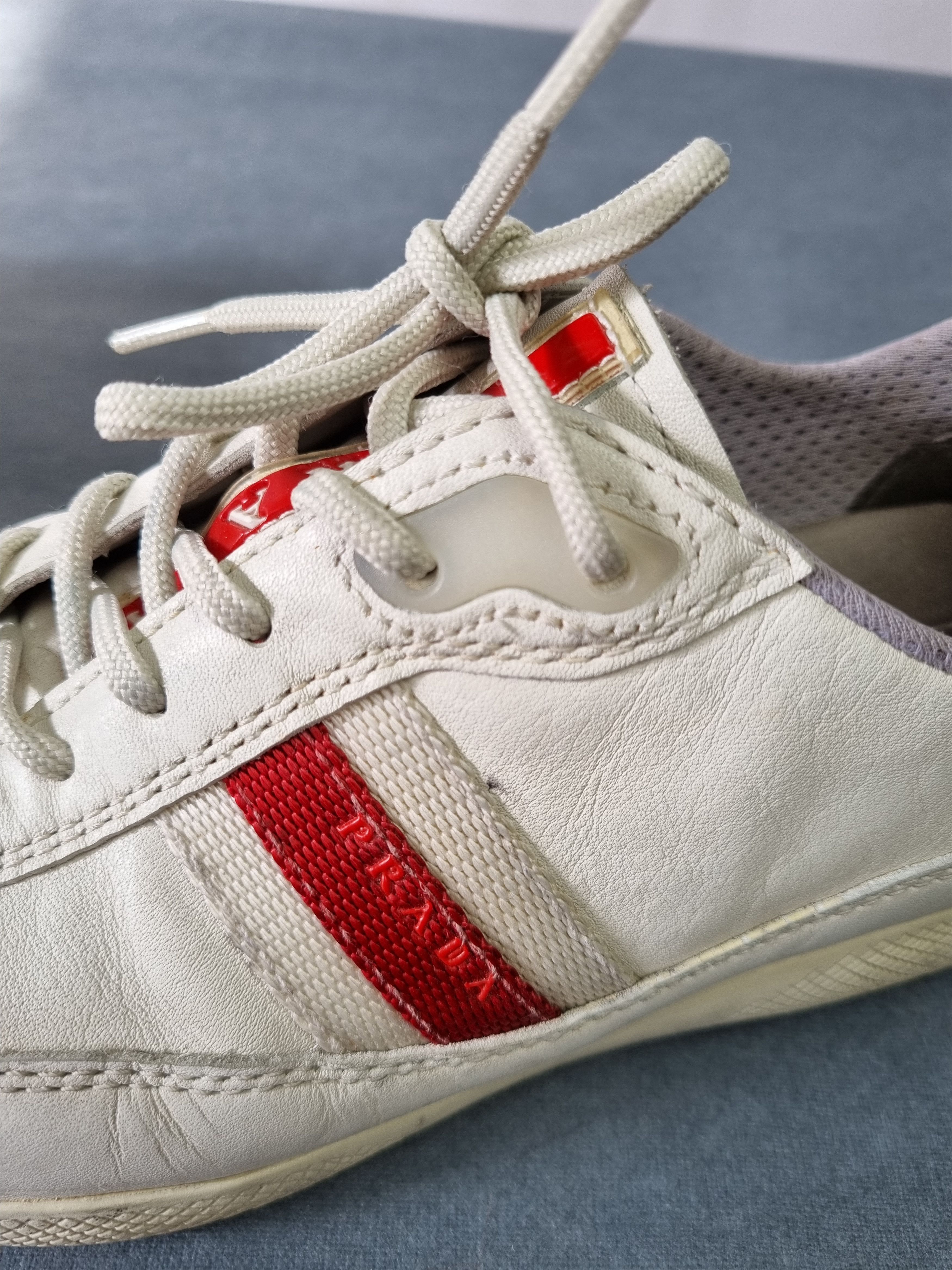 Prada 90s PRADA Vintage White Rare American Cup Size US 5 / EU 37 - 5 Thumbnail