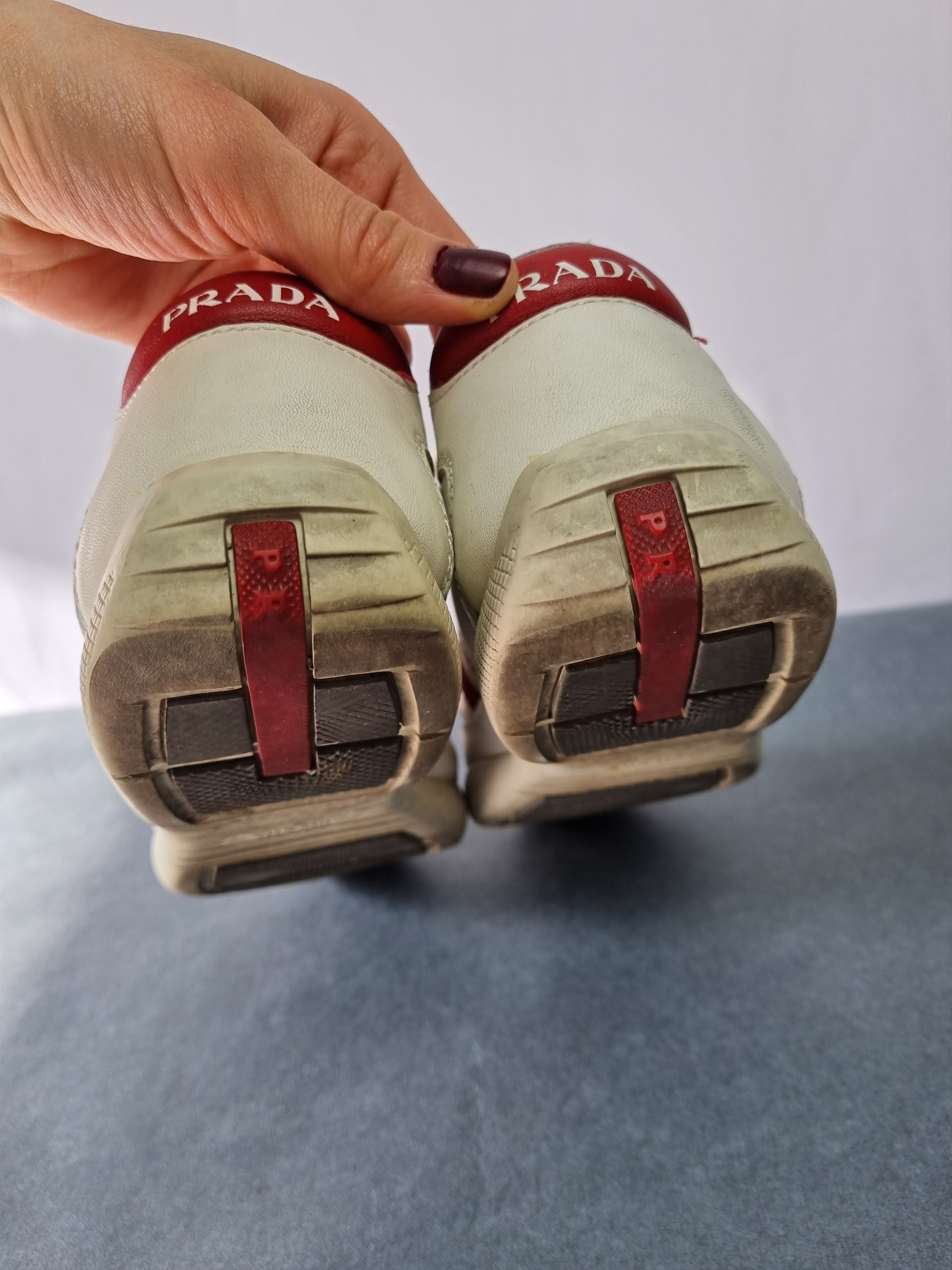 Prada 90s PRADA Vintage White Rare American Cup Size US 5 / EU 37 - 17 Thumbnail