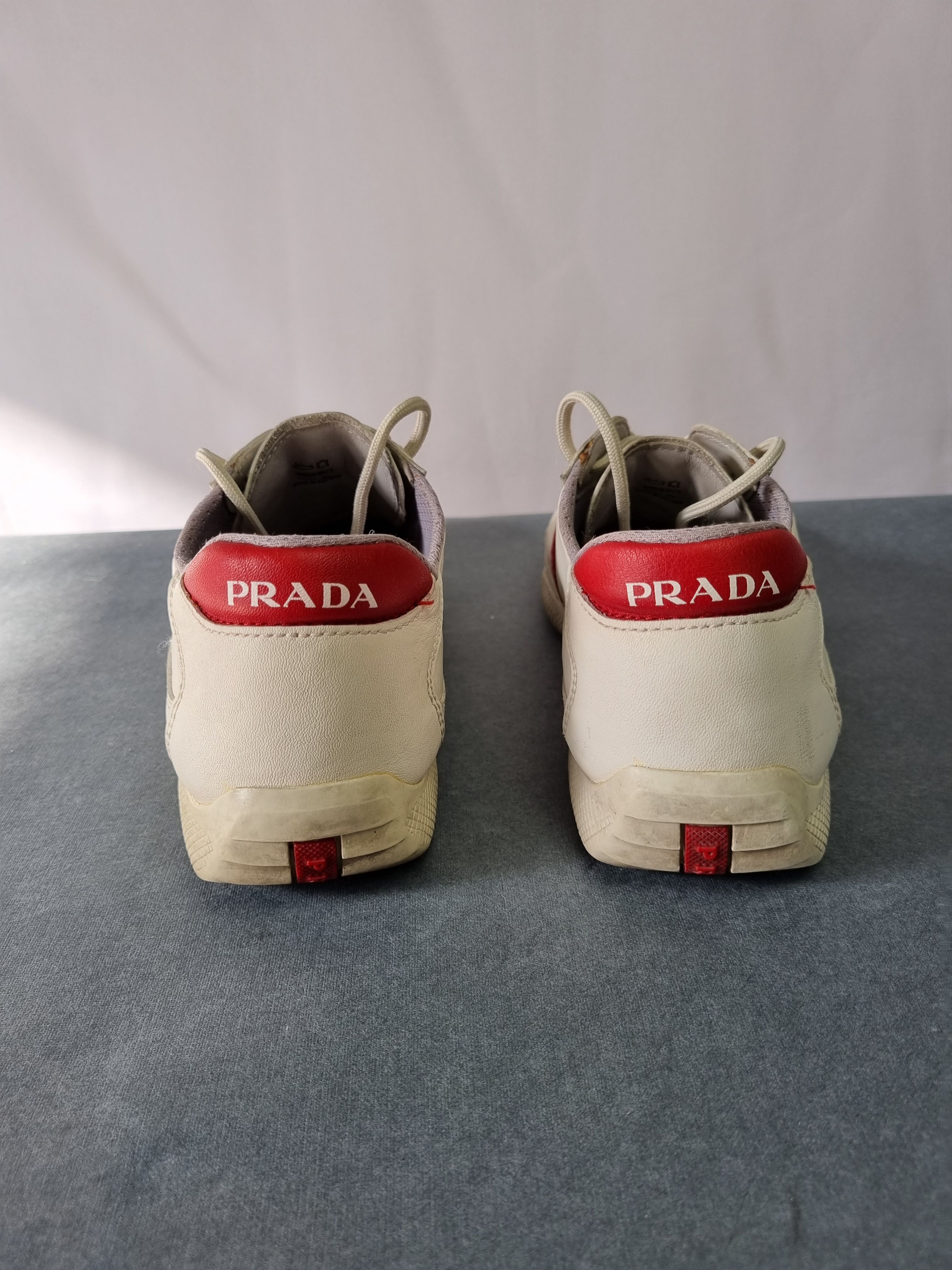 Prada 90s PRADA Vintage White Rare American Cup Size US 5 / EU 37 - 6 Thumbnail
