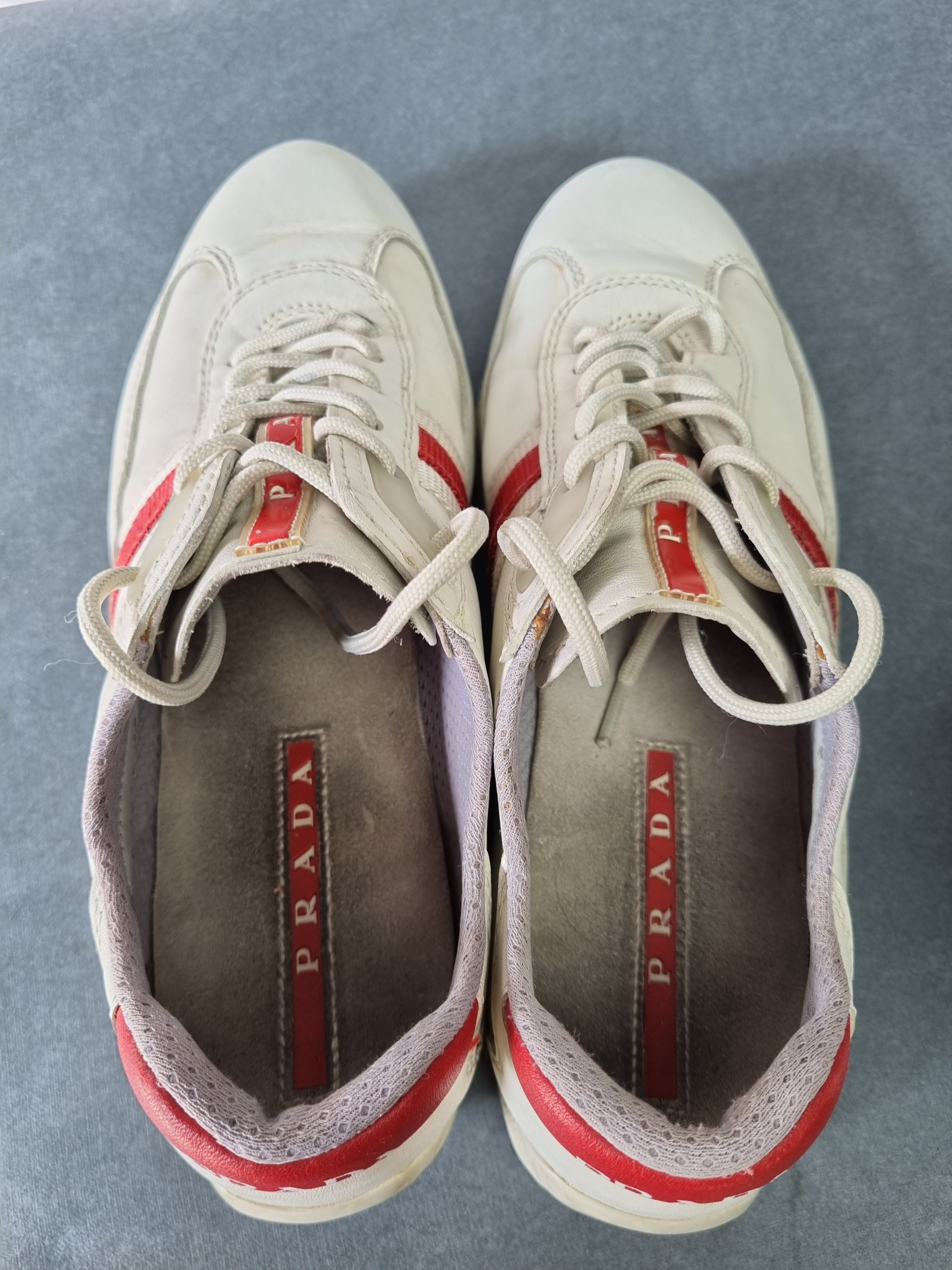 Prada 90s PRADA Vintage White Rare American Cup Size US 5 / EU 37 - 7 Thumbnail