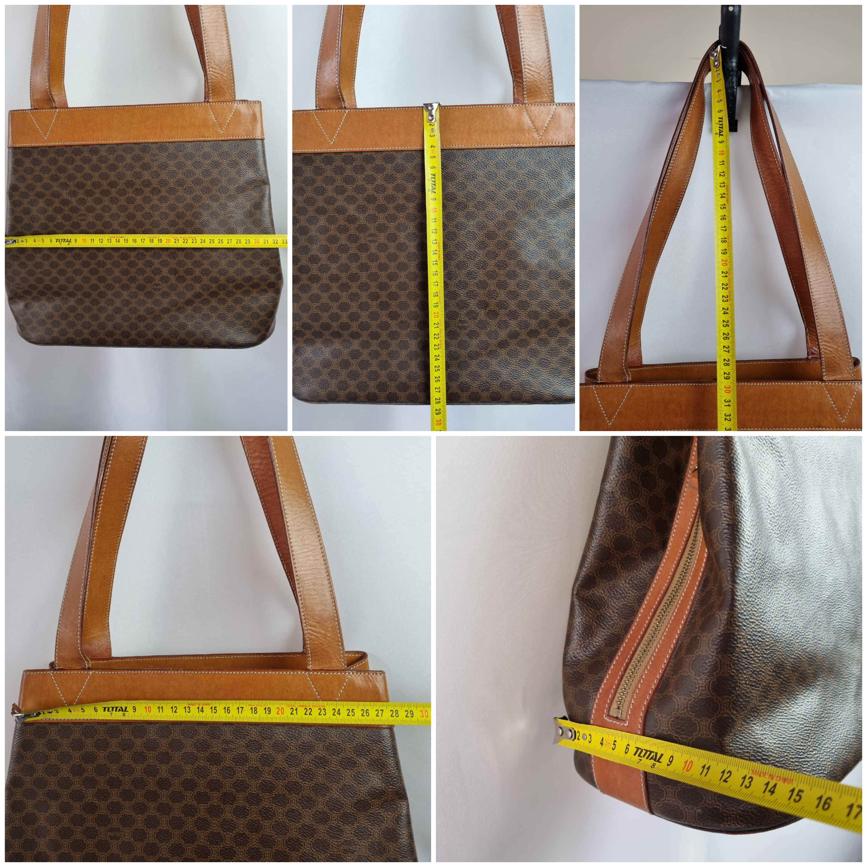 Celine × Leather Celine Leather Monogram Shoulder Bag Size ONE SIZE - 16 Thumbnail