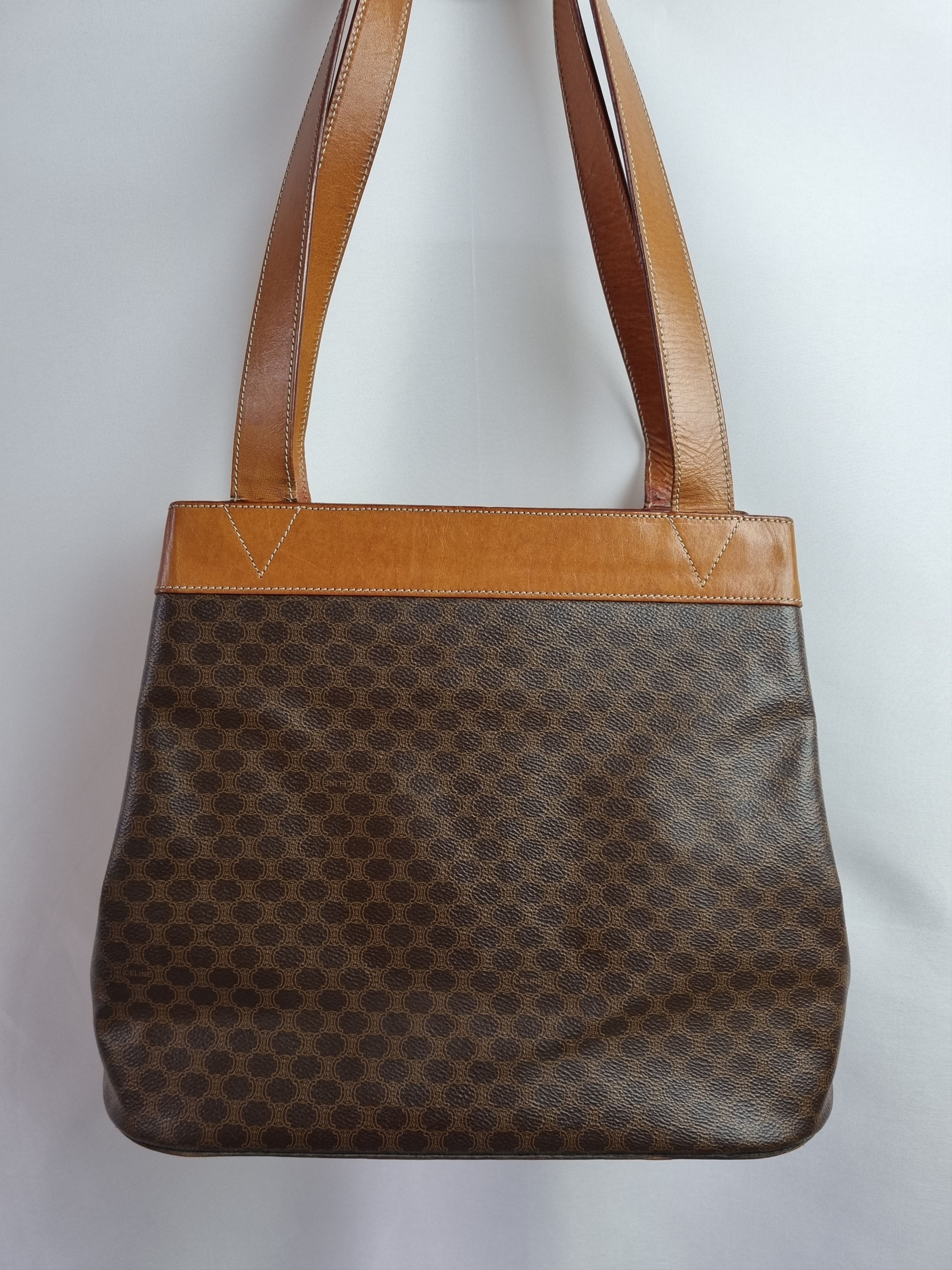 Celine × Leather Celine Leather Monogram Shoulder Bag Size ONE SIZE - 1 Thumbnail