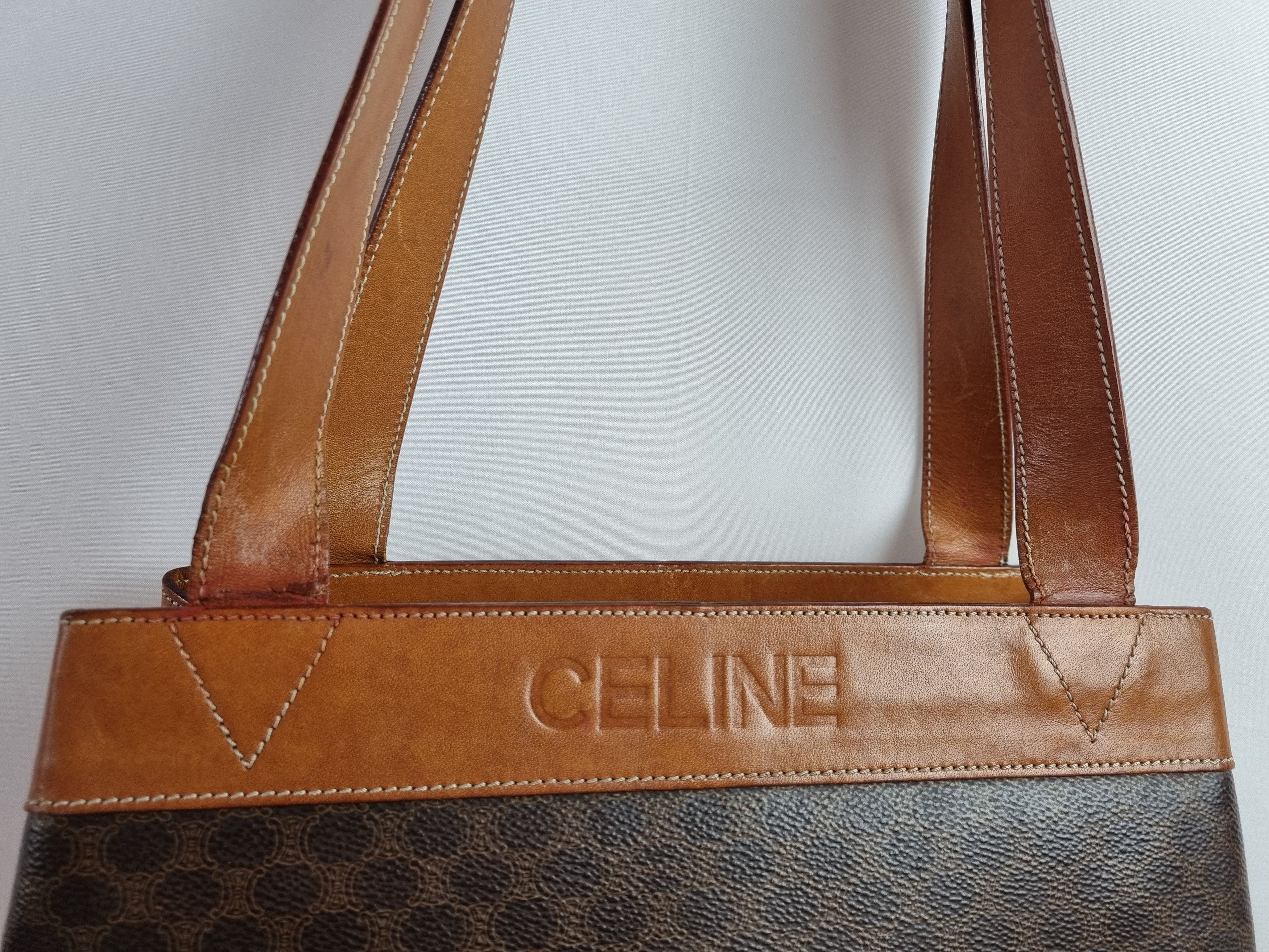 Celine × Leather Celine Leather Monogram Shoulder Bag Size ONE SIZE - 9 Thumbnail