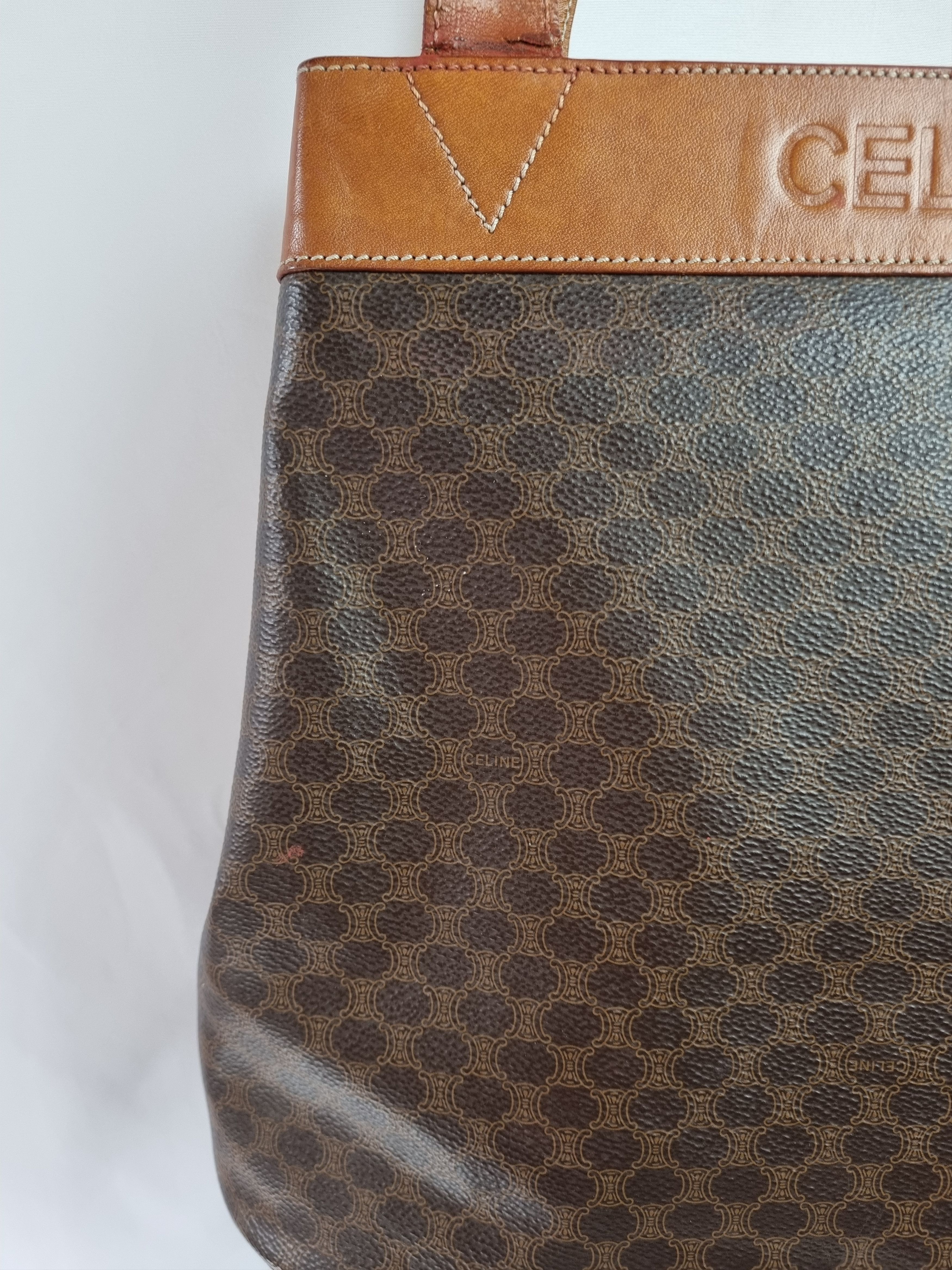 Celine × Leather Celine Leather Monogram Shoulder Bag Size ONE SIZE - 21 Thumbnail
