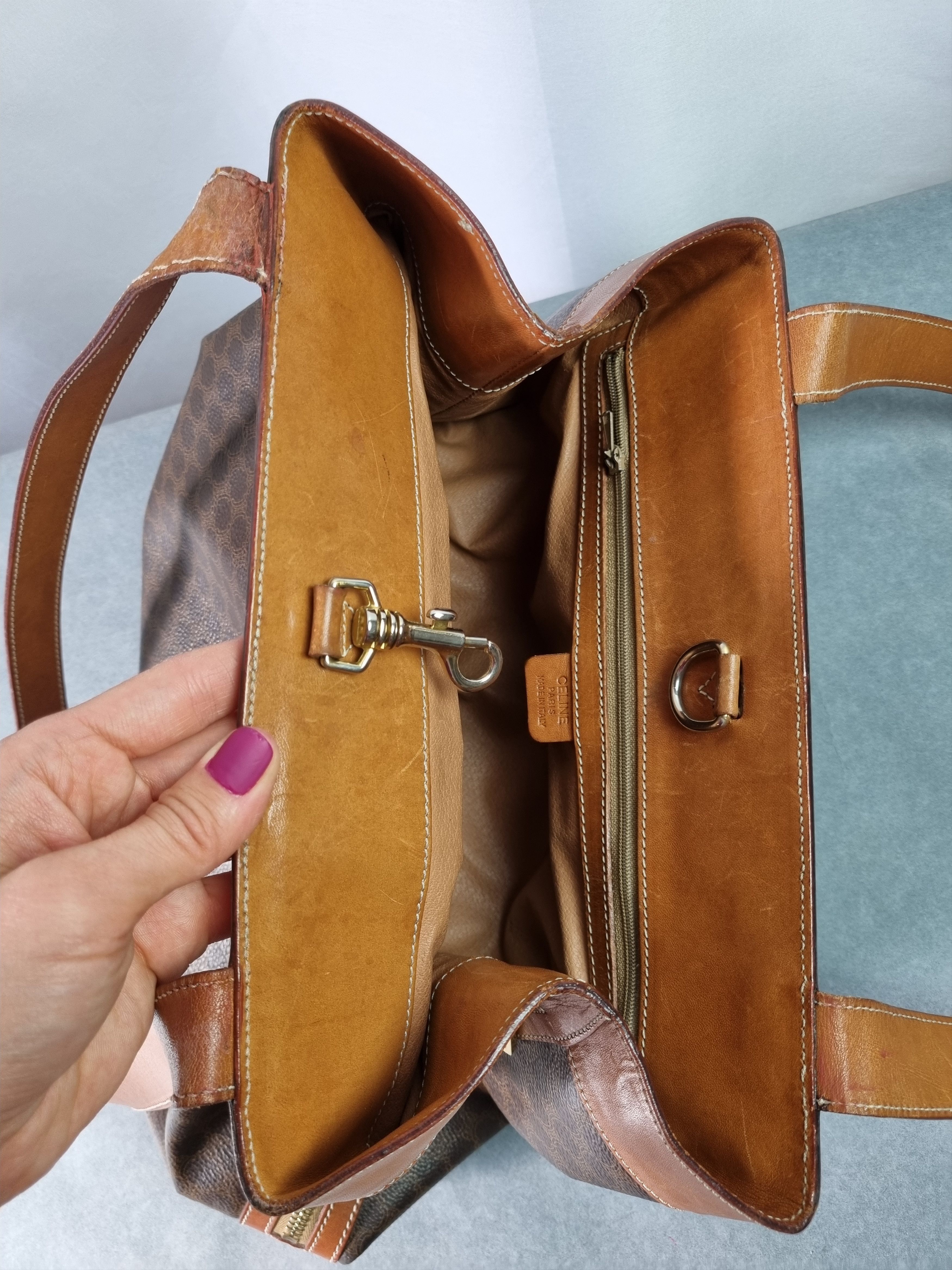 Celine × Leather Celine Leather Monogram Shoulder Bag Size ONE SIZE - 8 Thumbnail