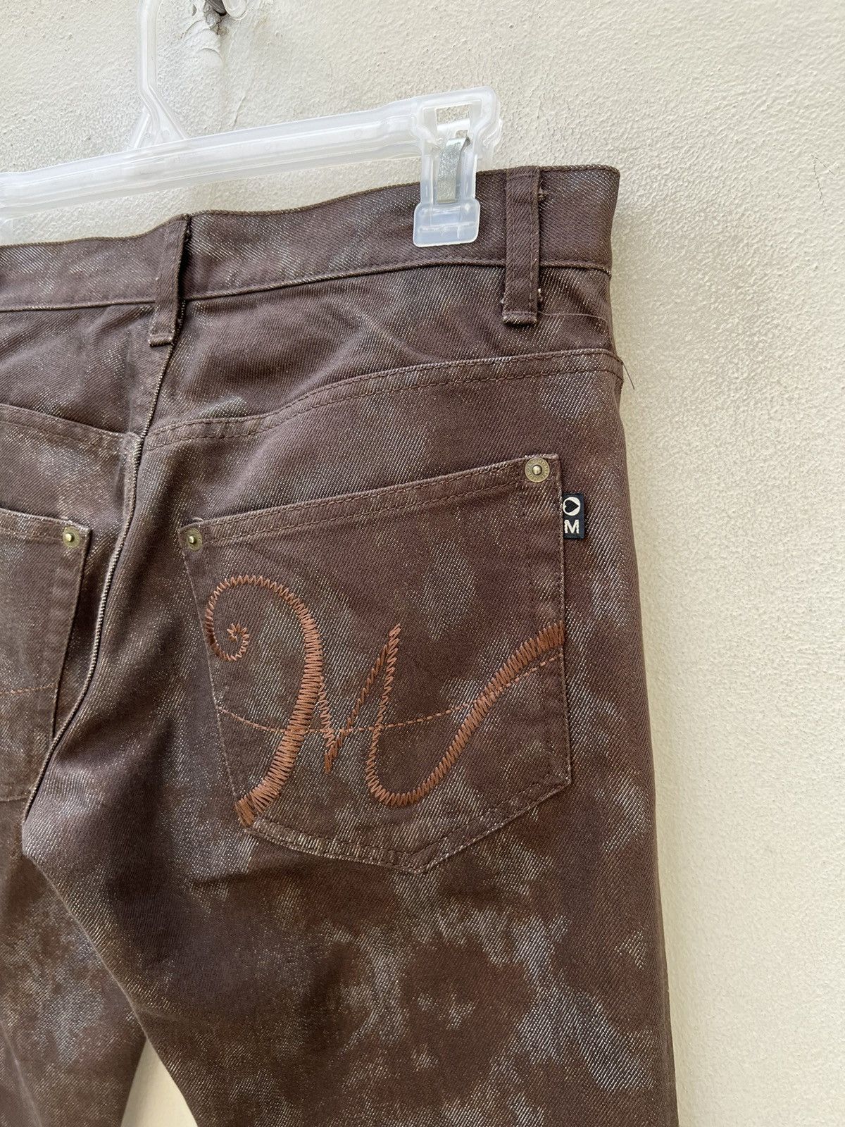 Morgan Homme Vintage 2000s Morgan Homme Japan Abstract Print Flare Jeans Size US 29 - 16 Thumbnail