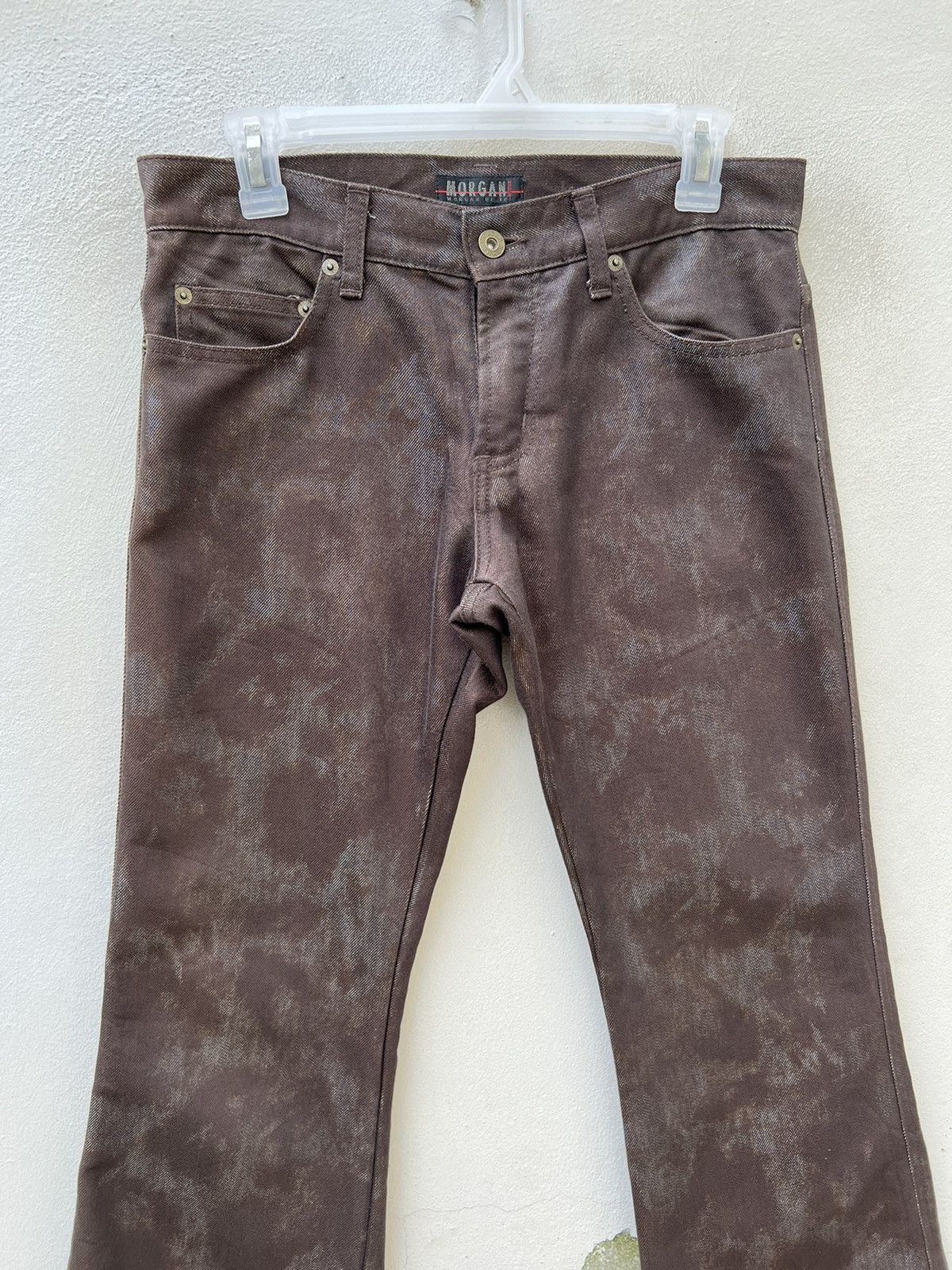 Morgan Homme Vintage 2000s Morgan Homme Japan Abstract Print Flare Jeans Size US 29 - 7 Thumbnail