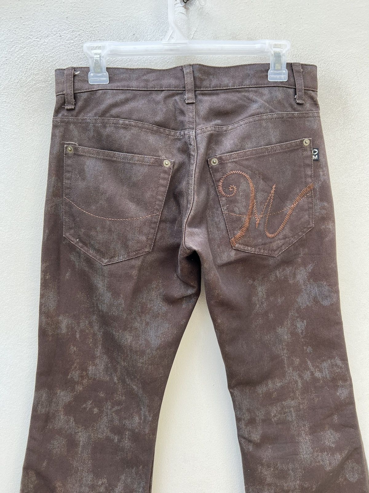 Morgan Homme Vintage 2000s Morgan Homme Japan Abstract Print Flare Jeans Size US 29 - 14 Thumbnail