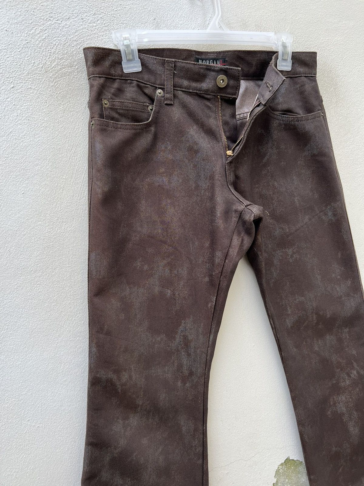 Morgan Homme Vintage 2000s Morgan Homme Japan Abstract Print Flare Jeans Size US 29 - 9 Thumbnail