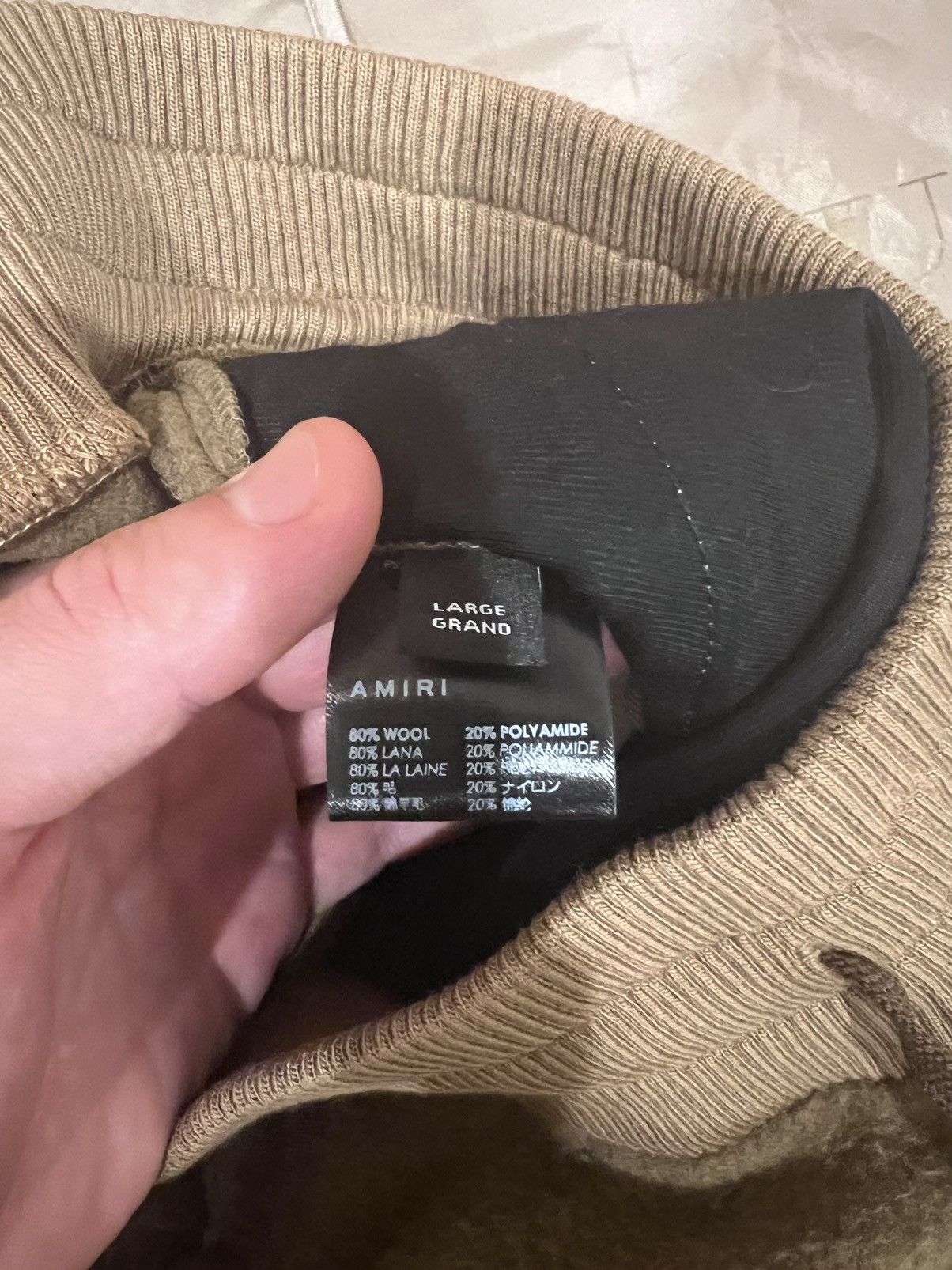 Amiri AMIRI Brown Wool Track Pants size L Size US 34 / EU 50 - 5 Thumbnail