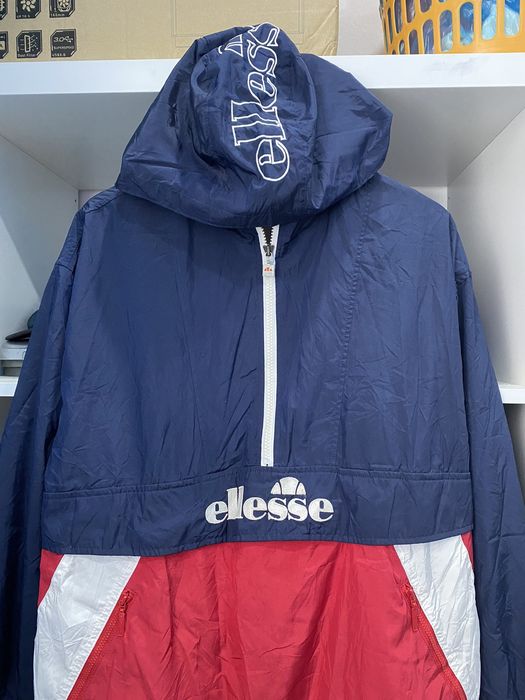 Vintage 90s Ellesse Hooded Crazy Pattern Ski Jacket M L