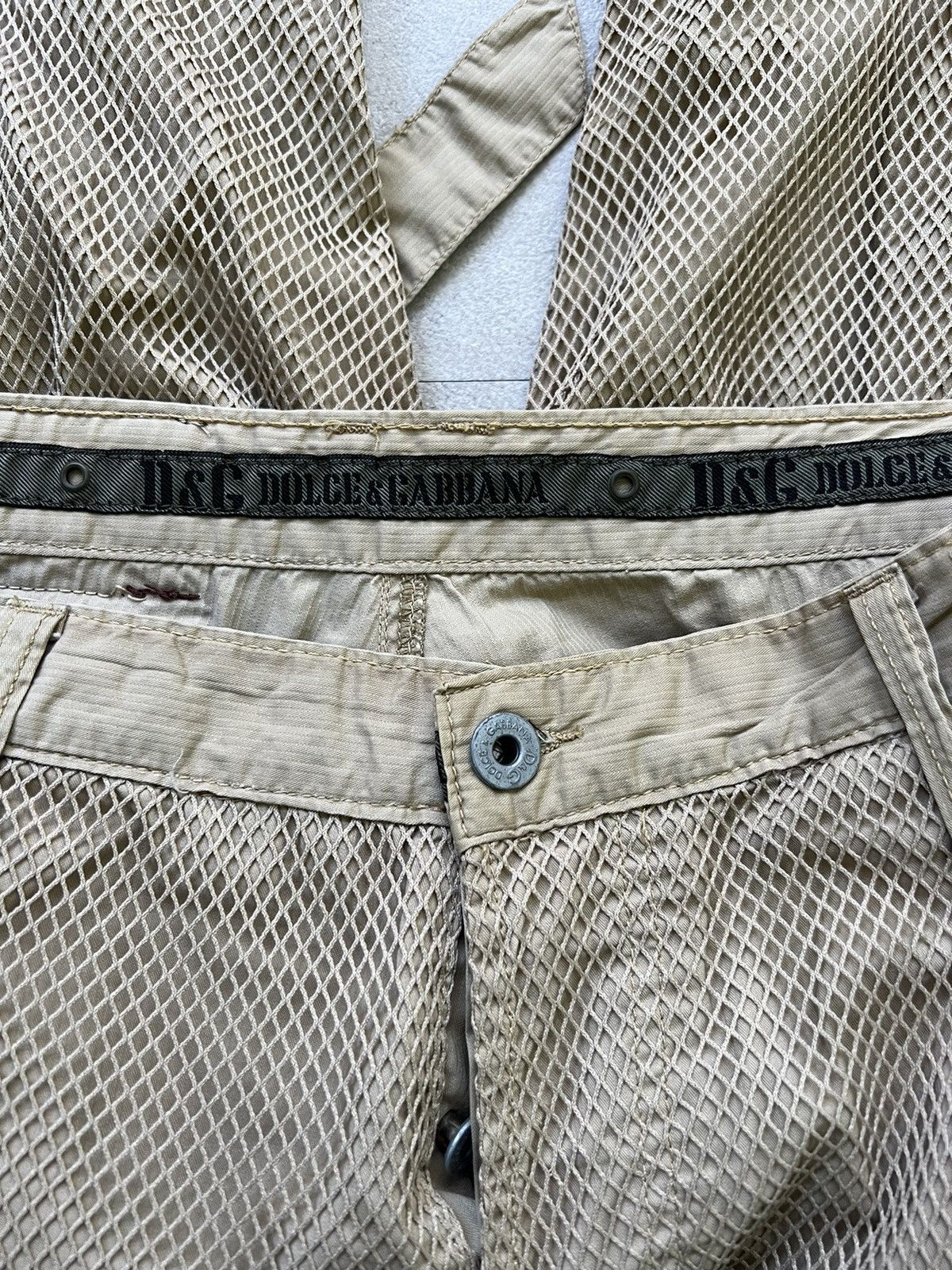 Dolce & Gabbana S/S 2003 Mesh Layered Parachute Bondage Cargos Size US 32 / EU 48 - 6 Thumbnail