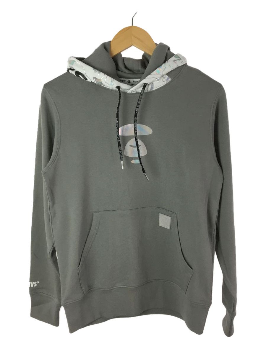 Hoodies Gray Hood Design Printed Logo Pullover