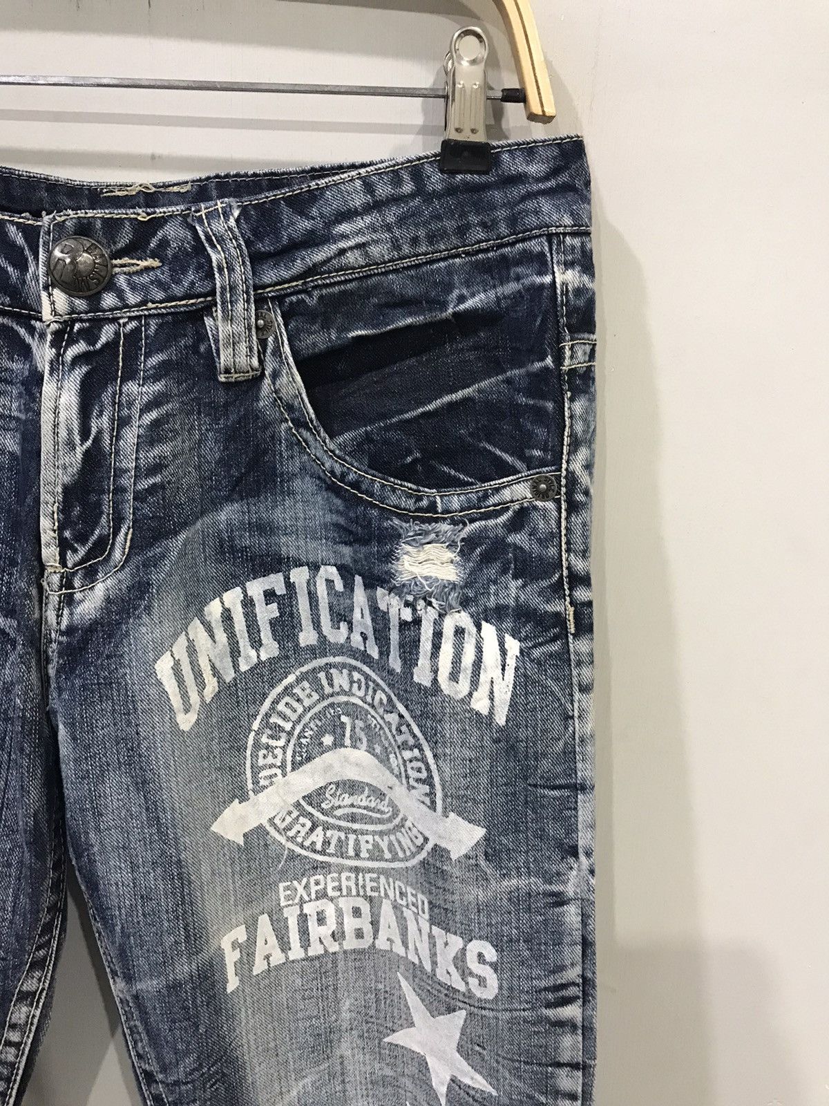 Japanese Brand × Seditionaries Vintage Standard Patches Over Print Unisex Distressed Denim Size US 32 / EU 48 - 2 Thumbnail