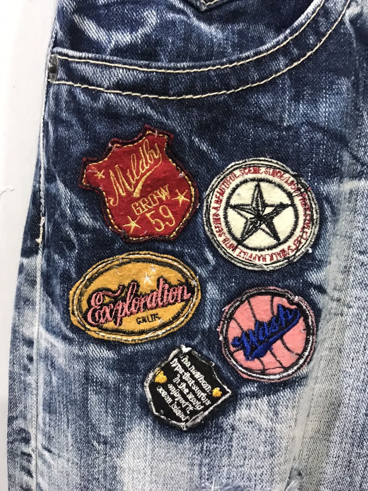 Japanese Brand × Seditionaries Vintage Standard Patches Over Print Unisex Distressed Denim Size US 32 / EU 48 - 8 Thumbnail